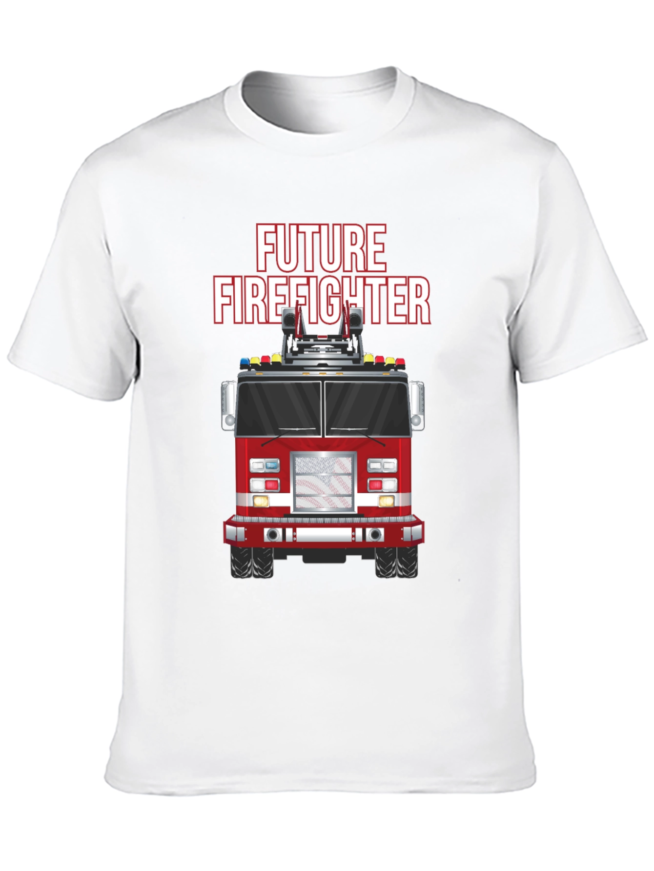 Future Firefighter Graphic Tee - Black Cotton T-Shirt - 10
