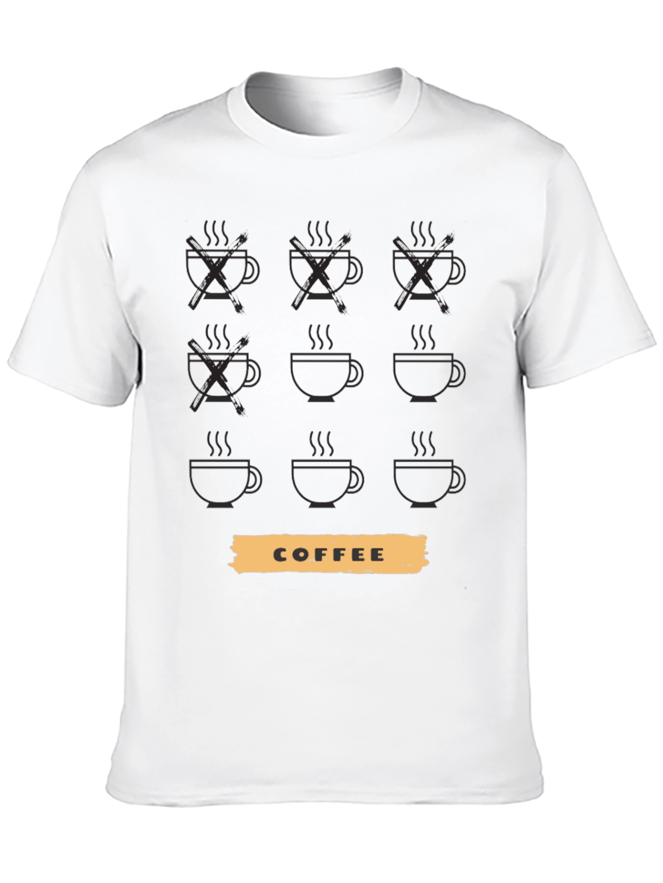 Black Coffee Cup Graphic Tee - Trendy Casual Shirt view 10