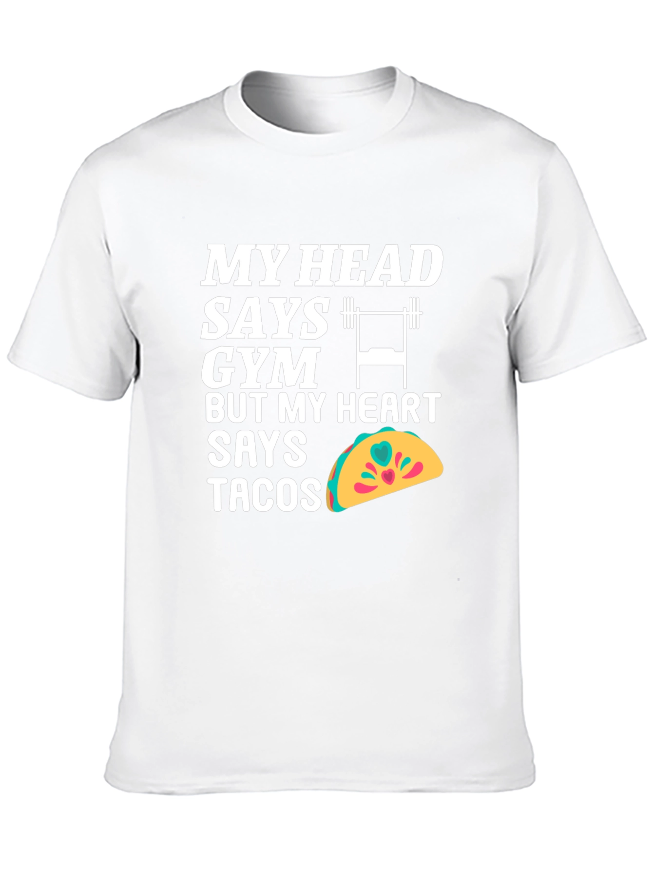 Black Funny Gym and Taco Lover T-Shirt view 10