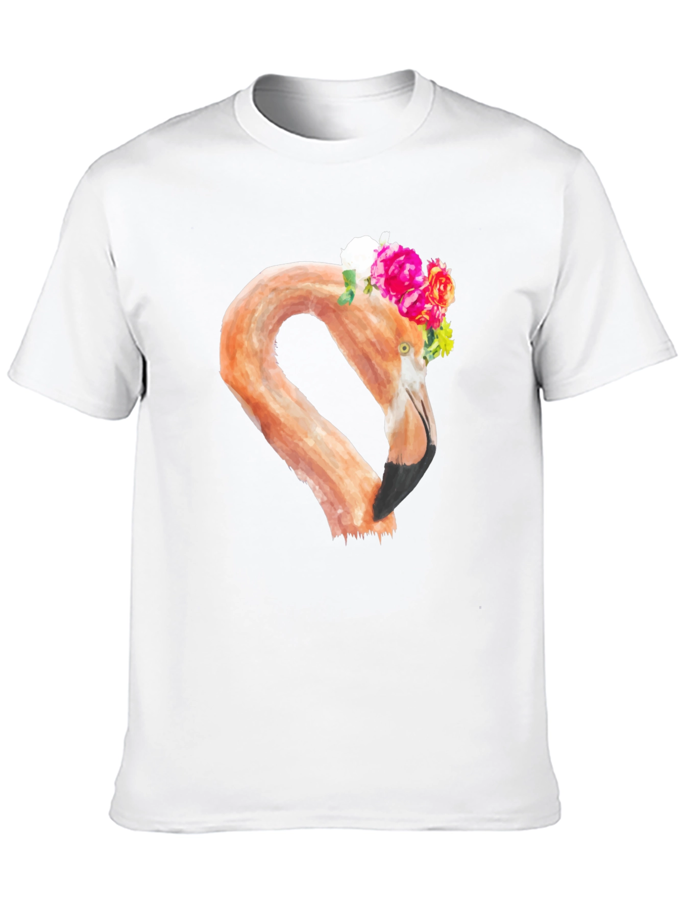 Black Floral Flamingo Graphic Tee - Black T-Shirt view 10