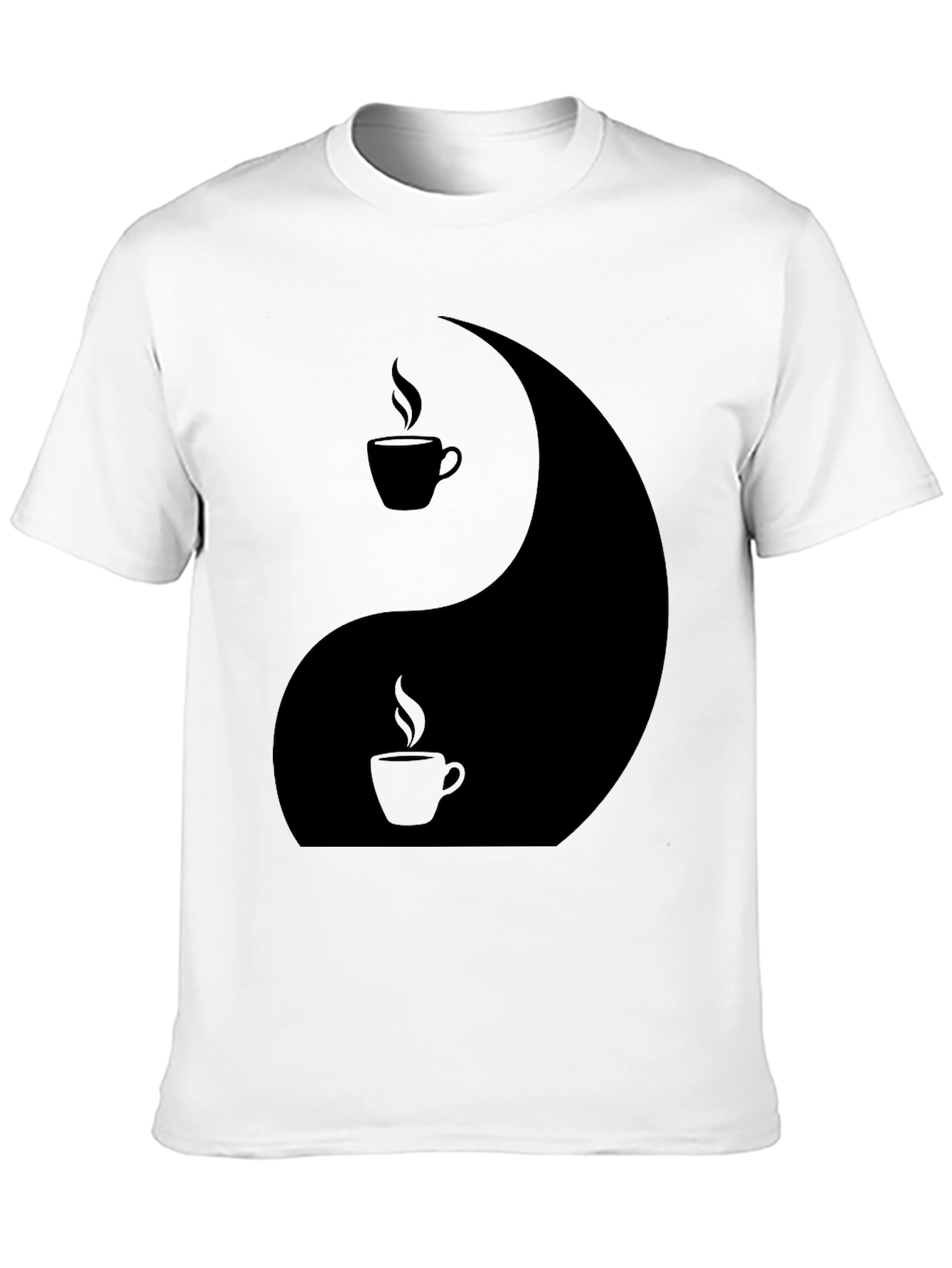 Black Yin Yang Coffee T-Shirt - Balance Your Brew view 10