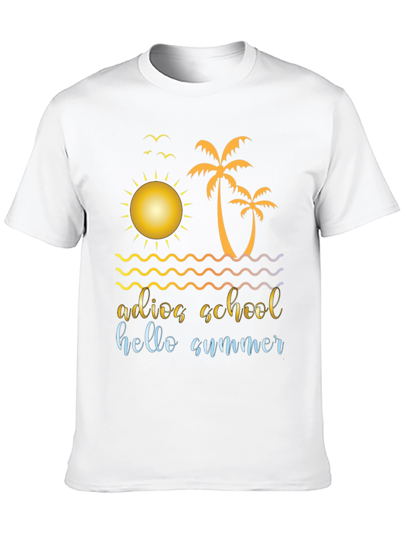 Black Adios School Hello Summer Graphic Tee view 10