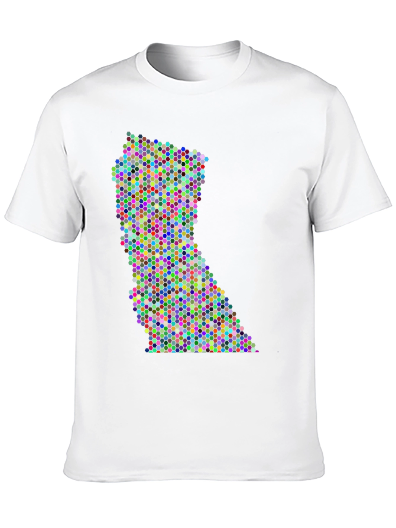 Black Colorful Dot Pattern State Graphic Tee view 10