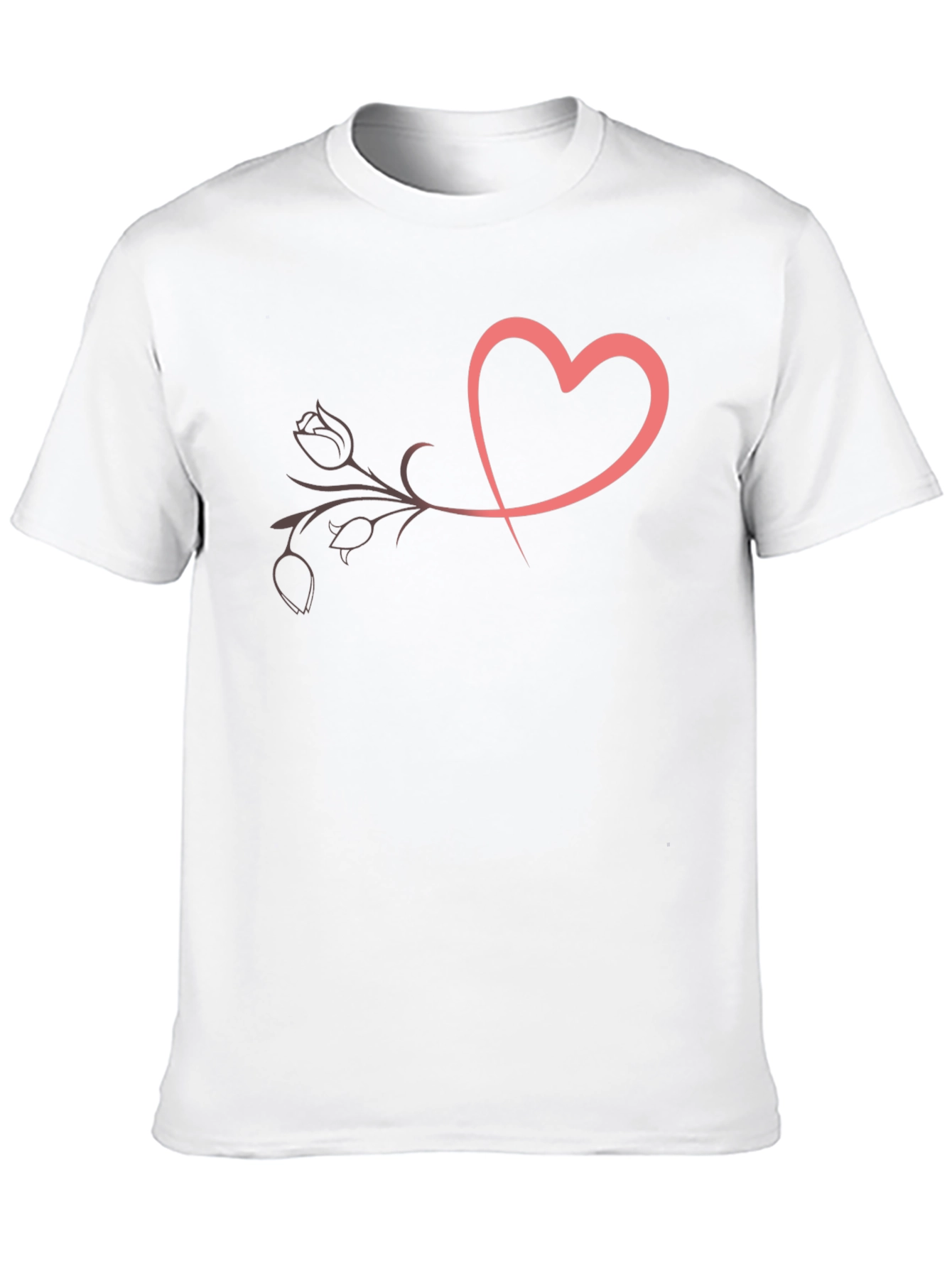 Black Heart & Rose Graphic Tee - Black view 10