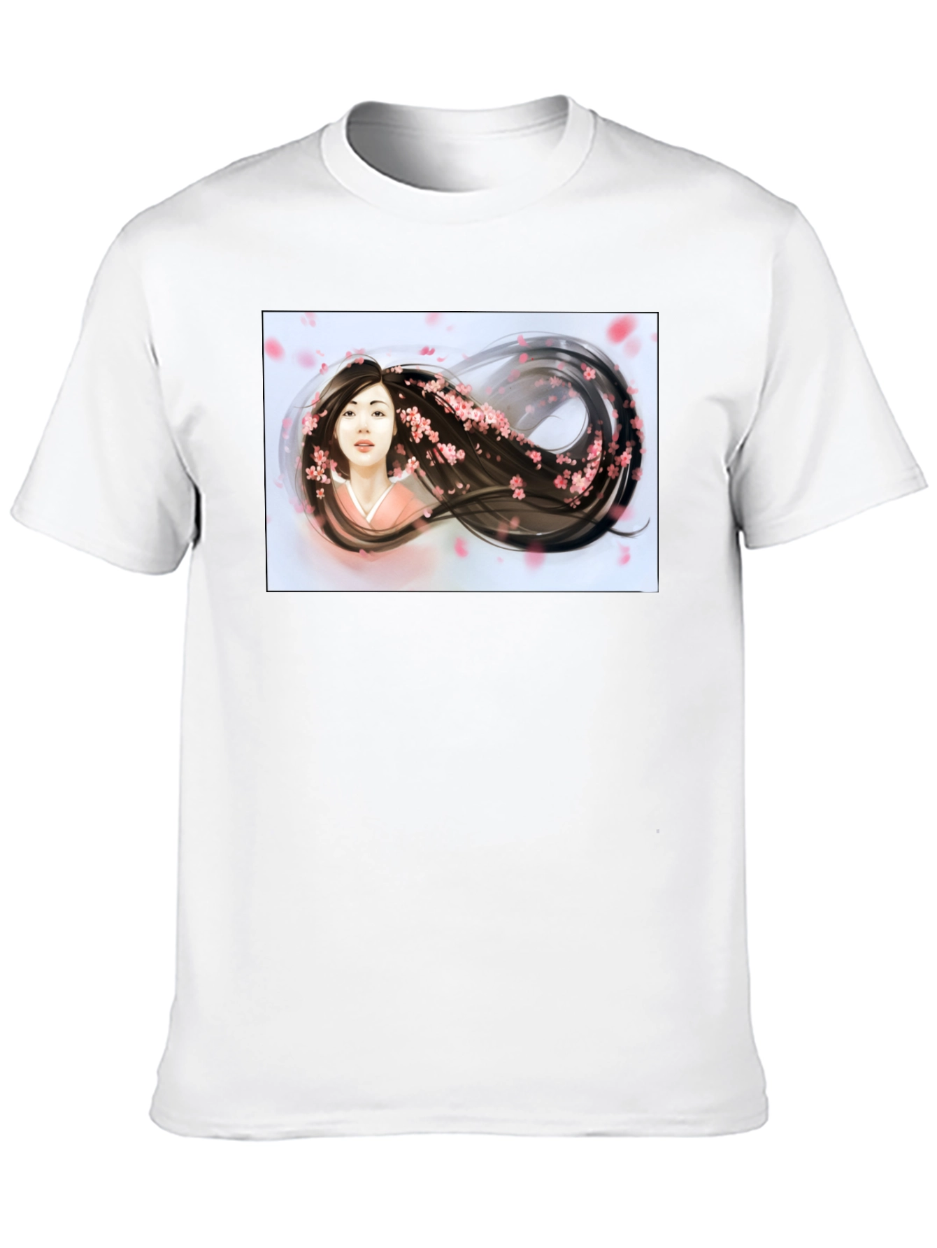 Black Sakura Dream T-Shirt - Artistic Graphic Tee view 10
