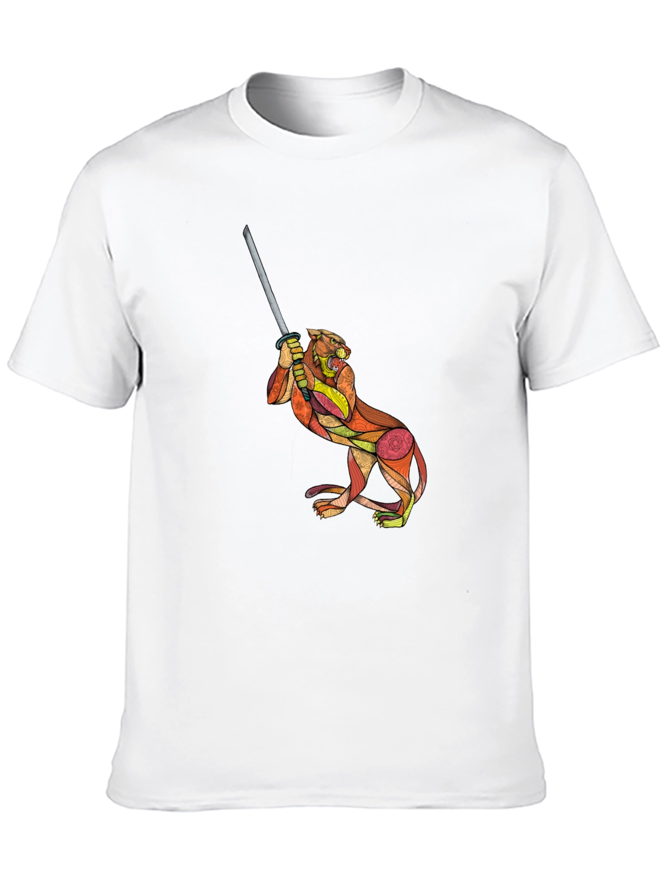 Black Tiger Katana Graphic T-Shirt view 10