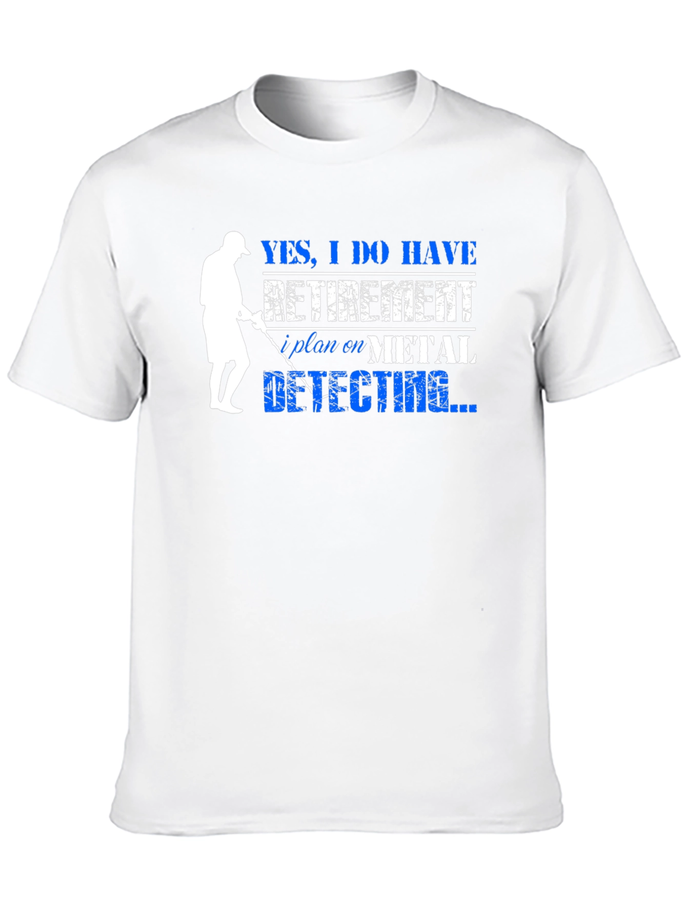 Black Funny Metal Detecting Retirement Plan T-Shirt view 10