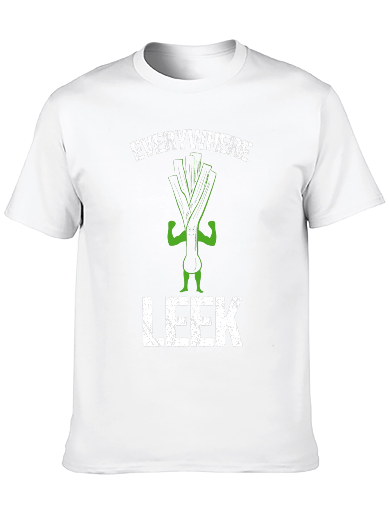 Black Everywhere Leek T-Shirt - Funny Vegetarian Pun Tee view 10