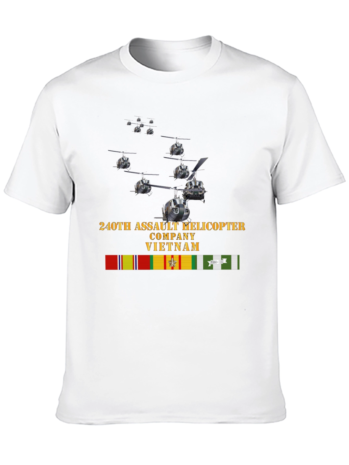 Black 240th Assault Helicopter Company Vietnam T-Shirt view 10