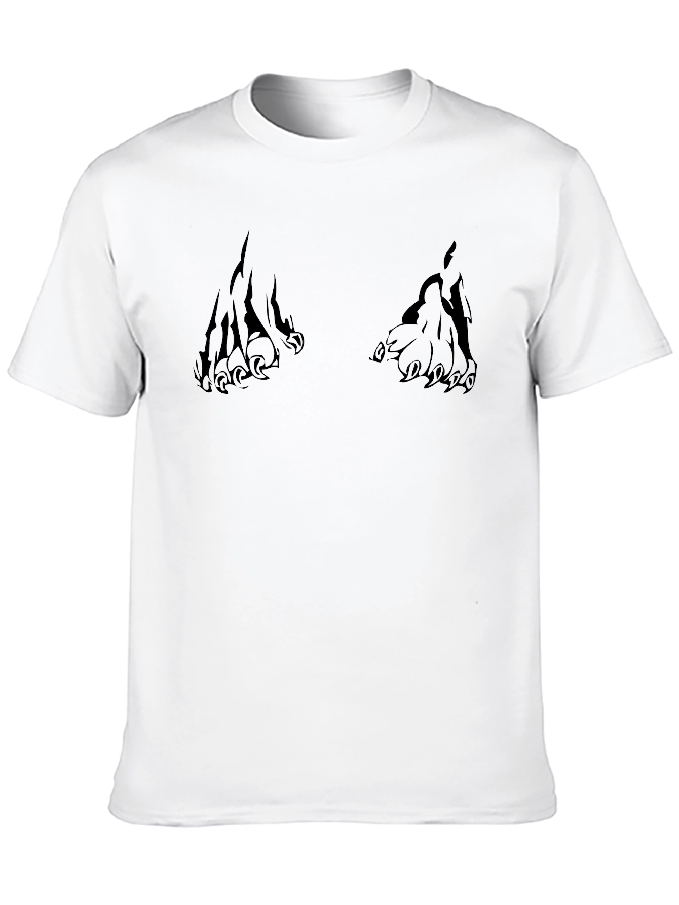 Black Men's Black Claw Graphic T-Shirt view 10