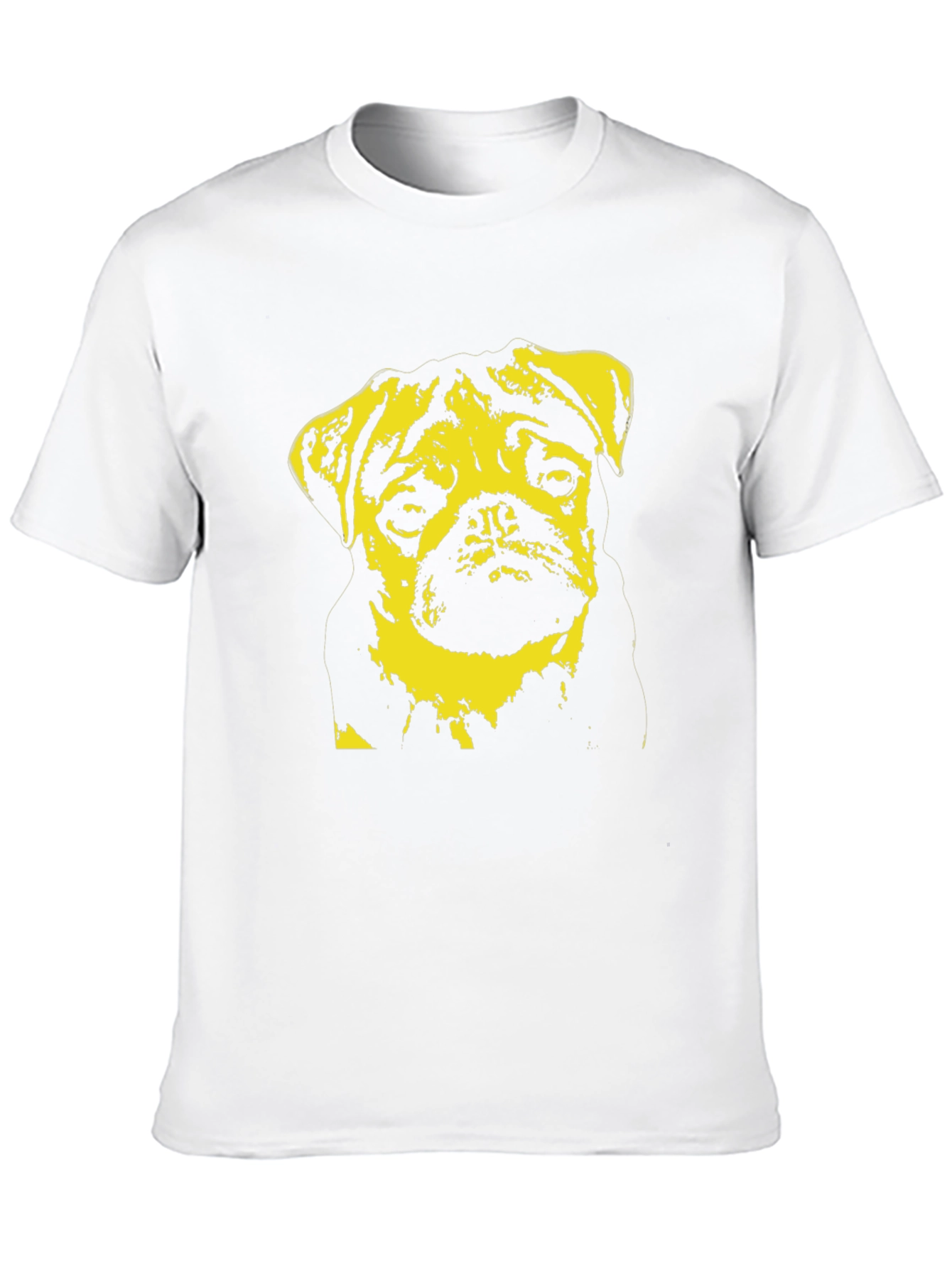 Black Pug Portrait Graphic Tee - Trendy Dog Lover Shirt view 10
