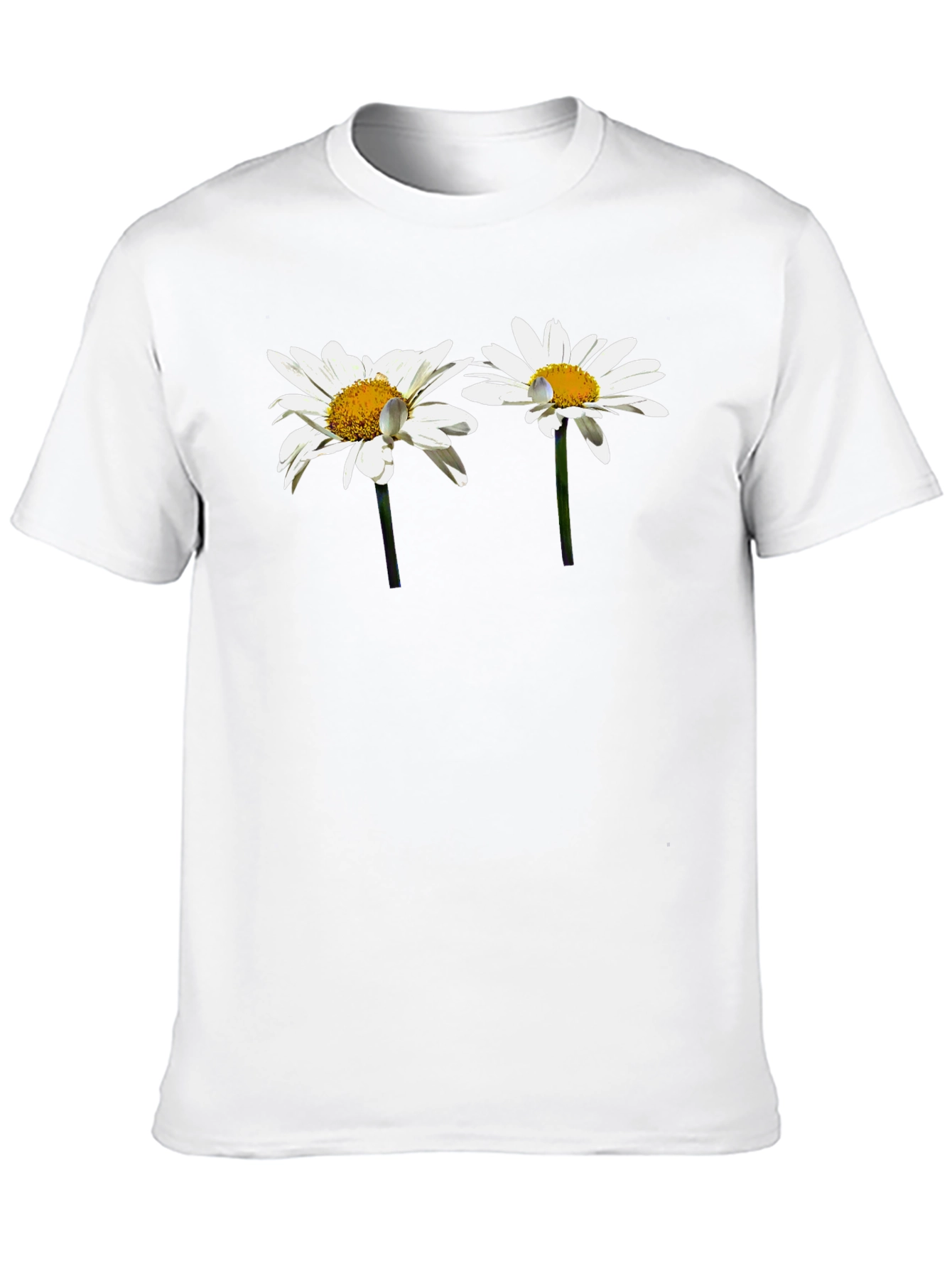 Black Daisy Flower Graphic T-Shirt - Stylish Casual Wear view 10