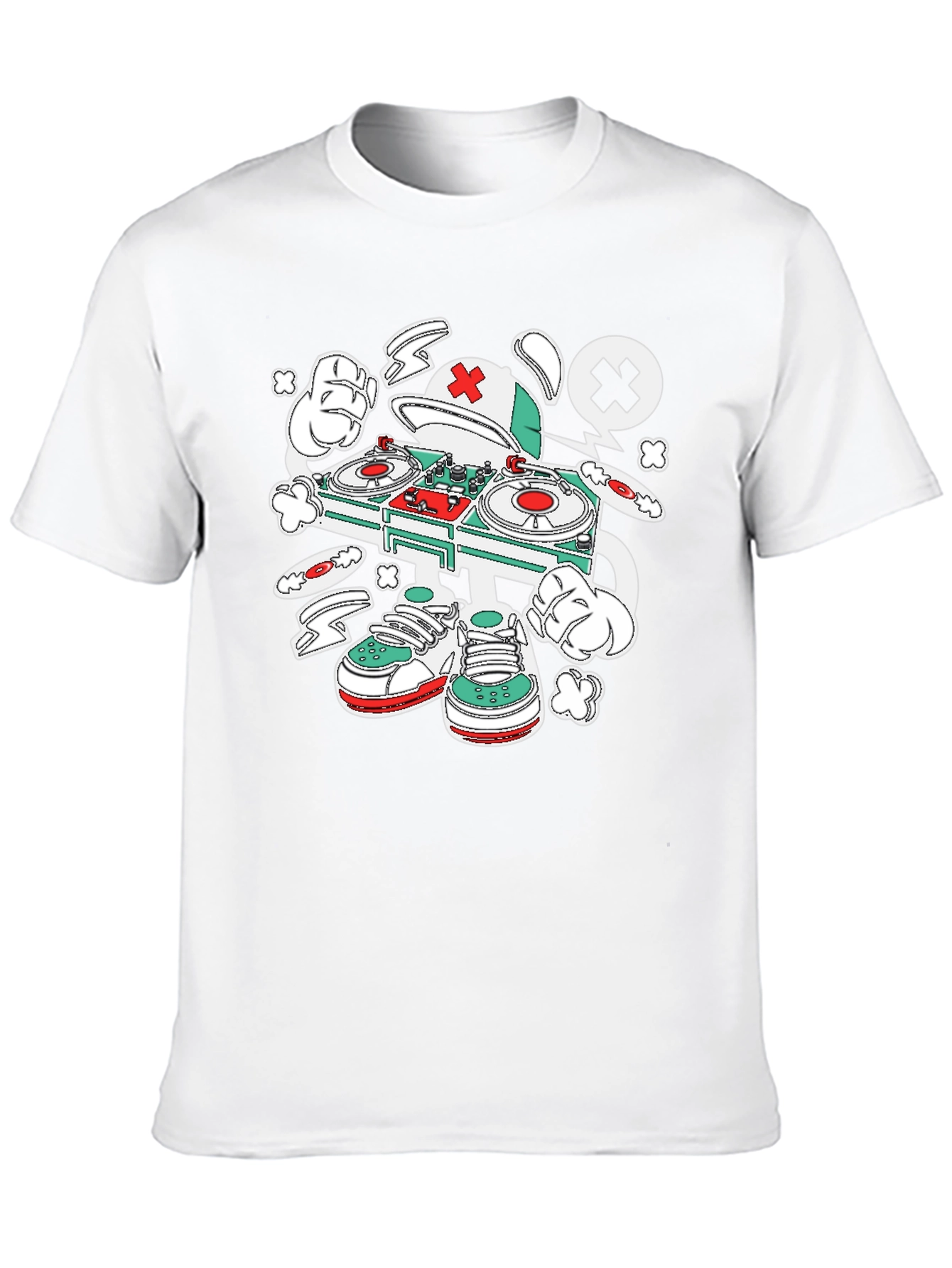 Black DJ Turntable Graphic Tee - Fresh Style view 10