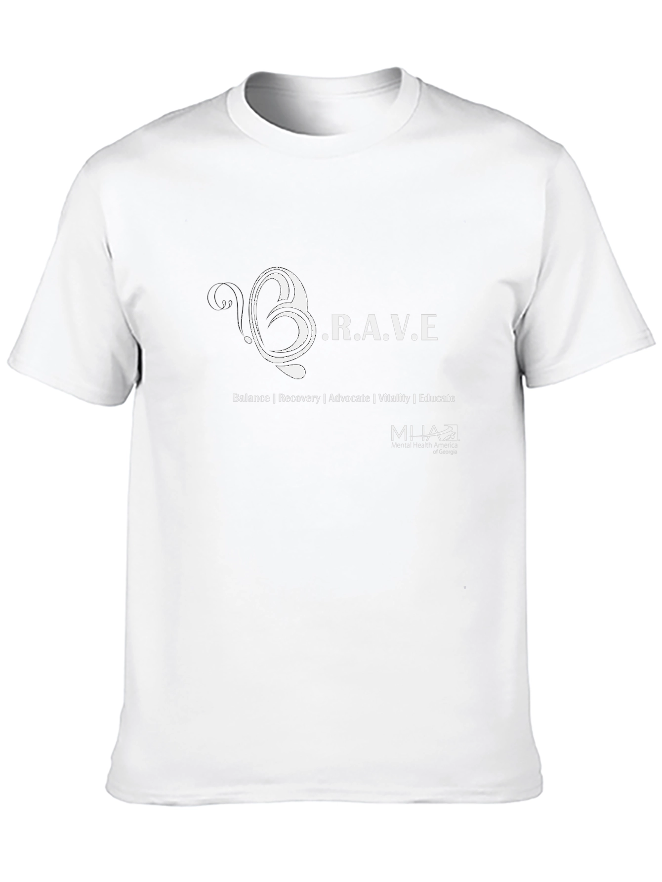 Black BRAVE Graphic T-Shirt Mental Health Advocate Tee view 10