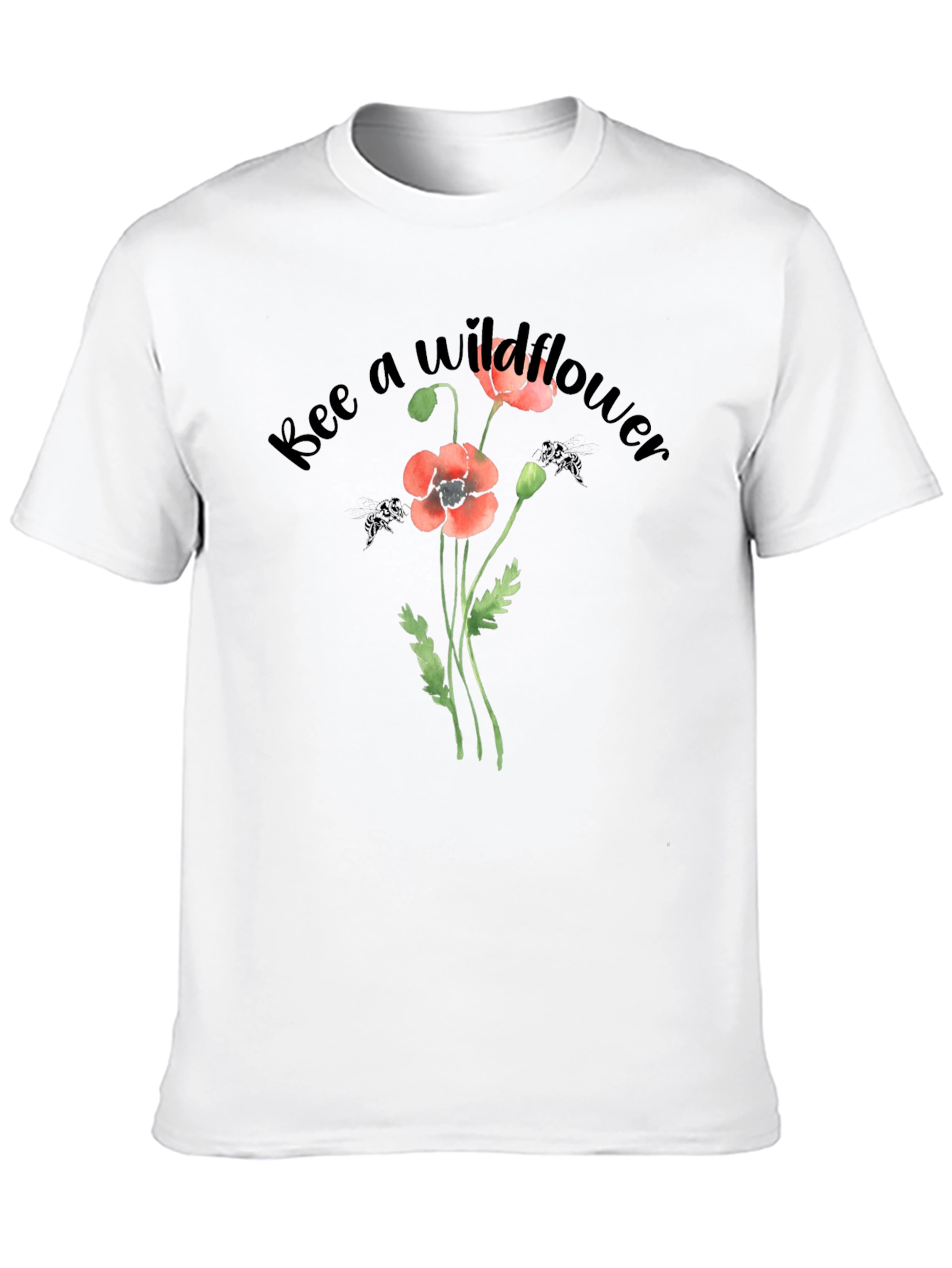 Black Bee a Wildflower Graphic T-Shirt view 10