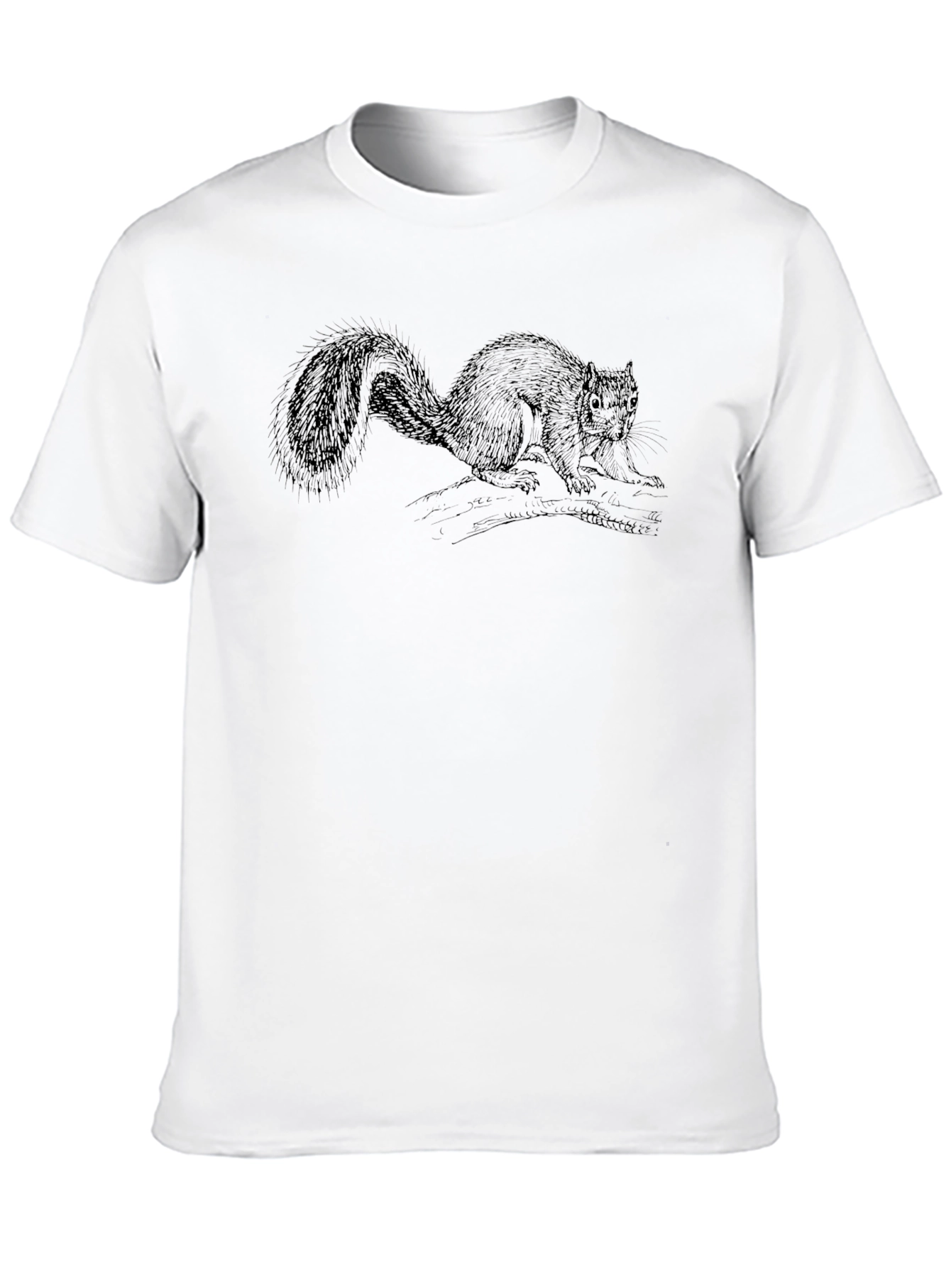 Black Squirrel Graphic Print Black T-Shirt view 10