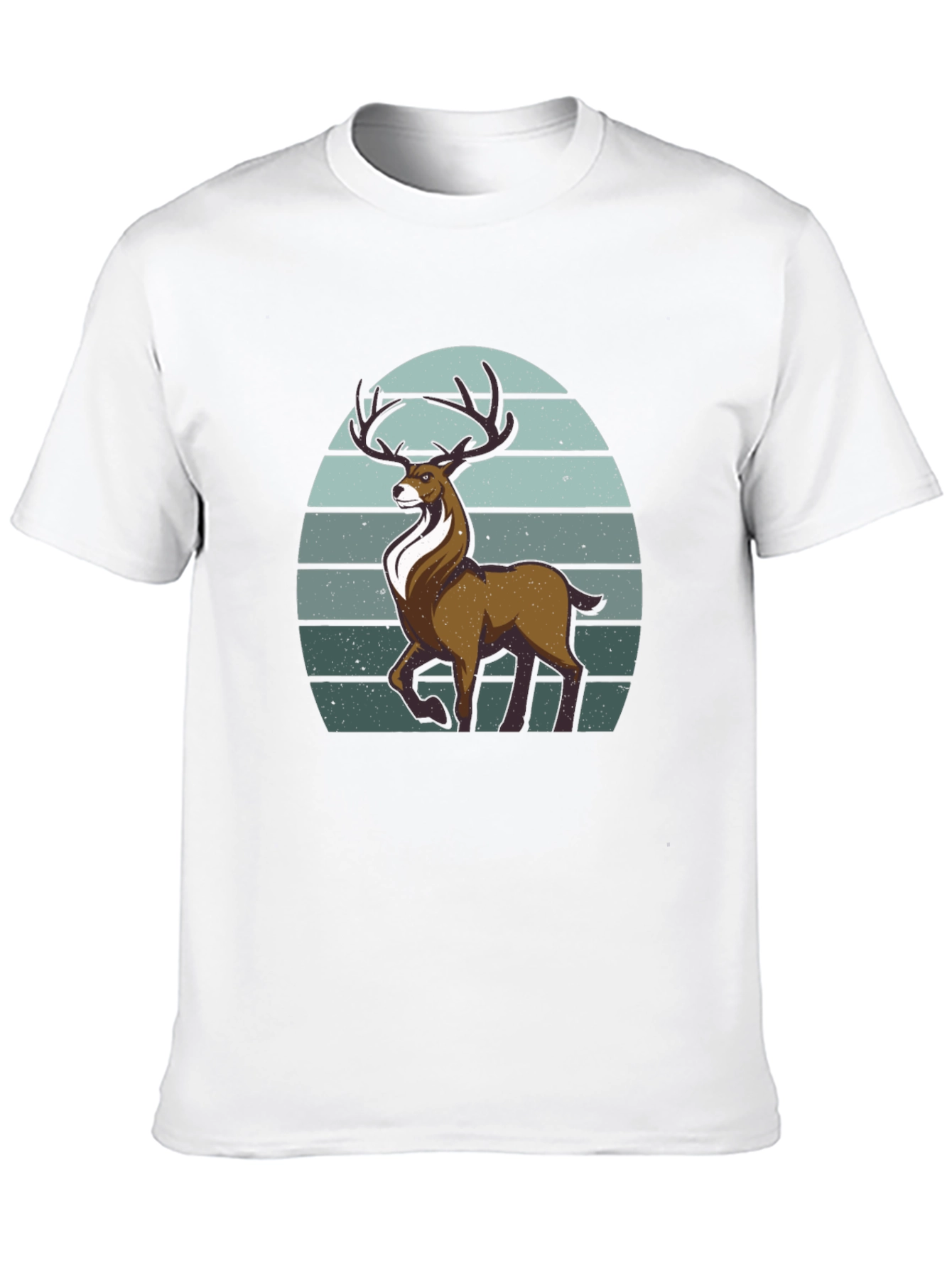 Black Retro Deer T-Shirt - Vintage Style Graphic Tee view 10