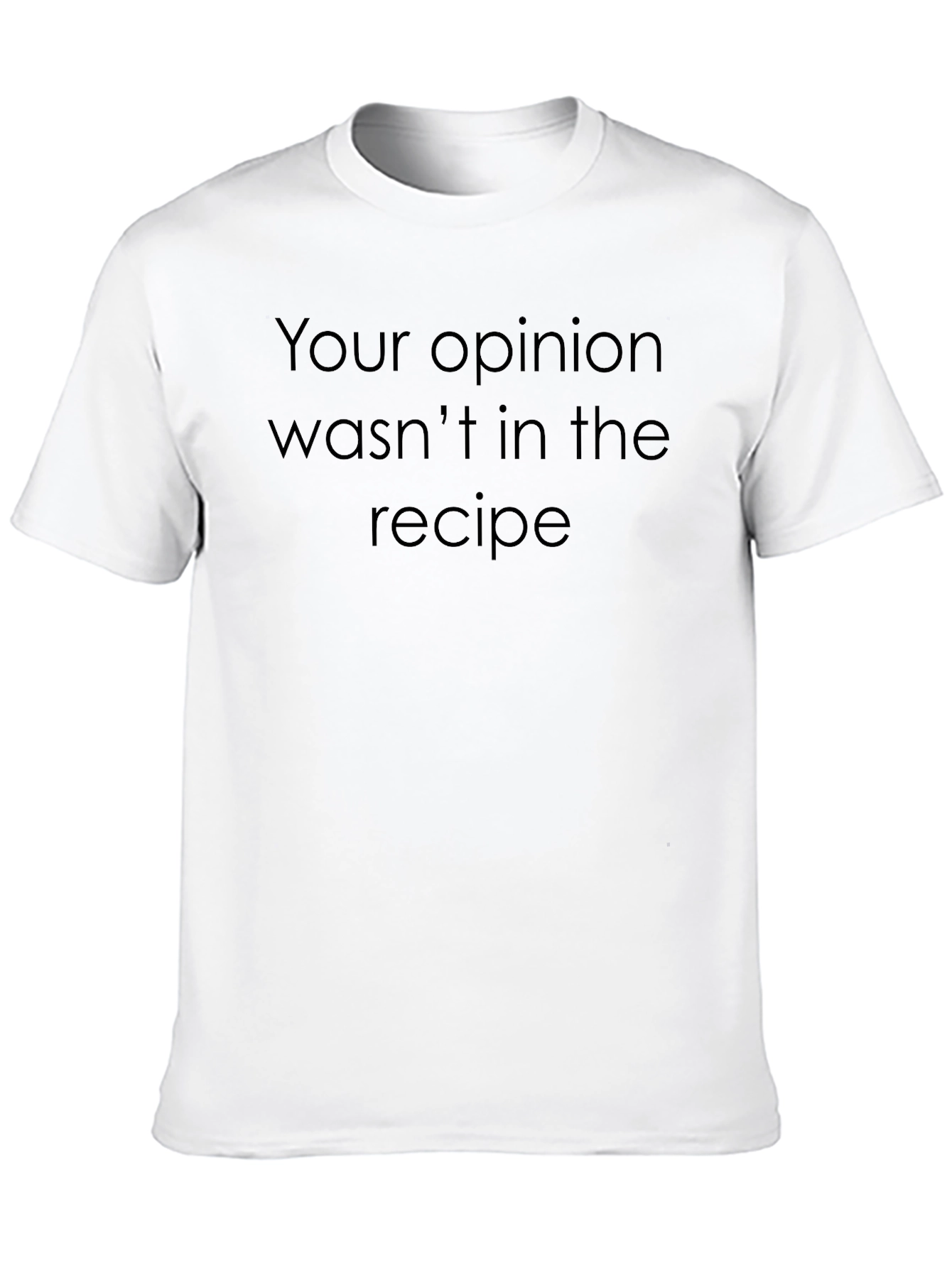 Black Opinion Recipe Graphic Tee - Sarcastic T-Shirt view 10
