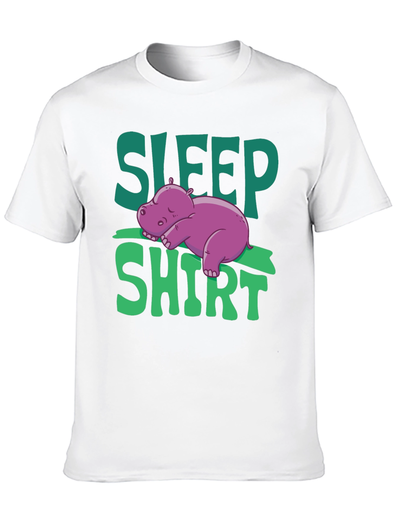 Black Sleep Shirt Hippo Graphic Tee view 10