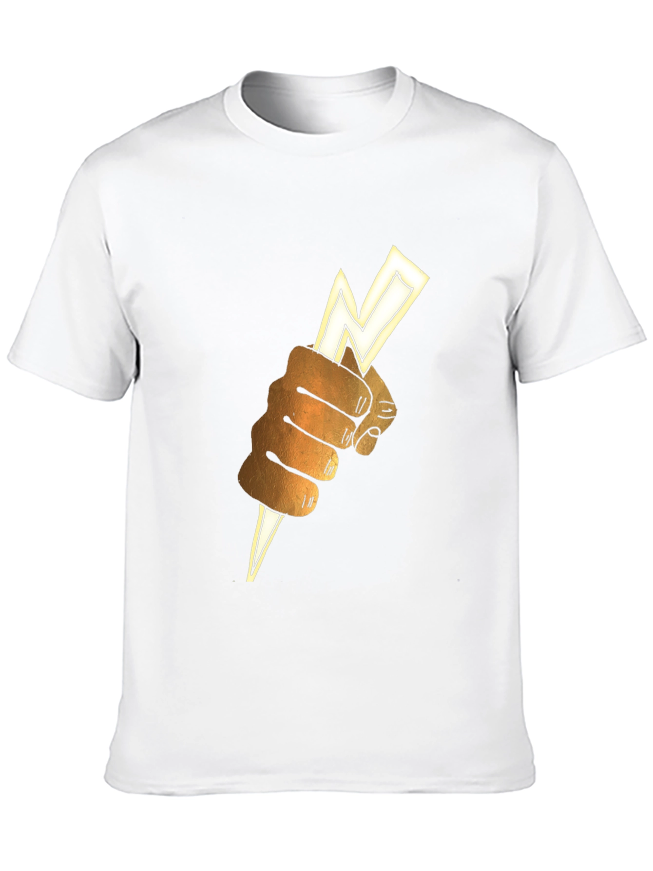 Black Lightning Bolt Fist Graphic Tee - Black view 10