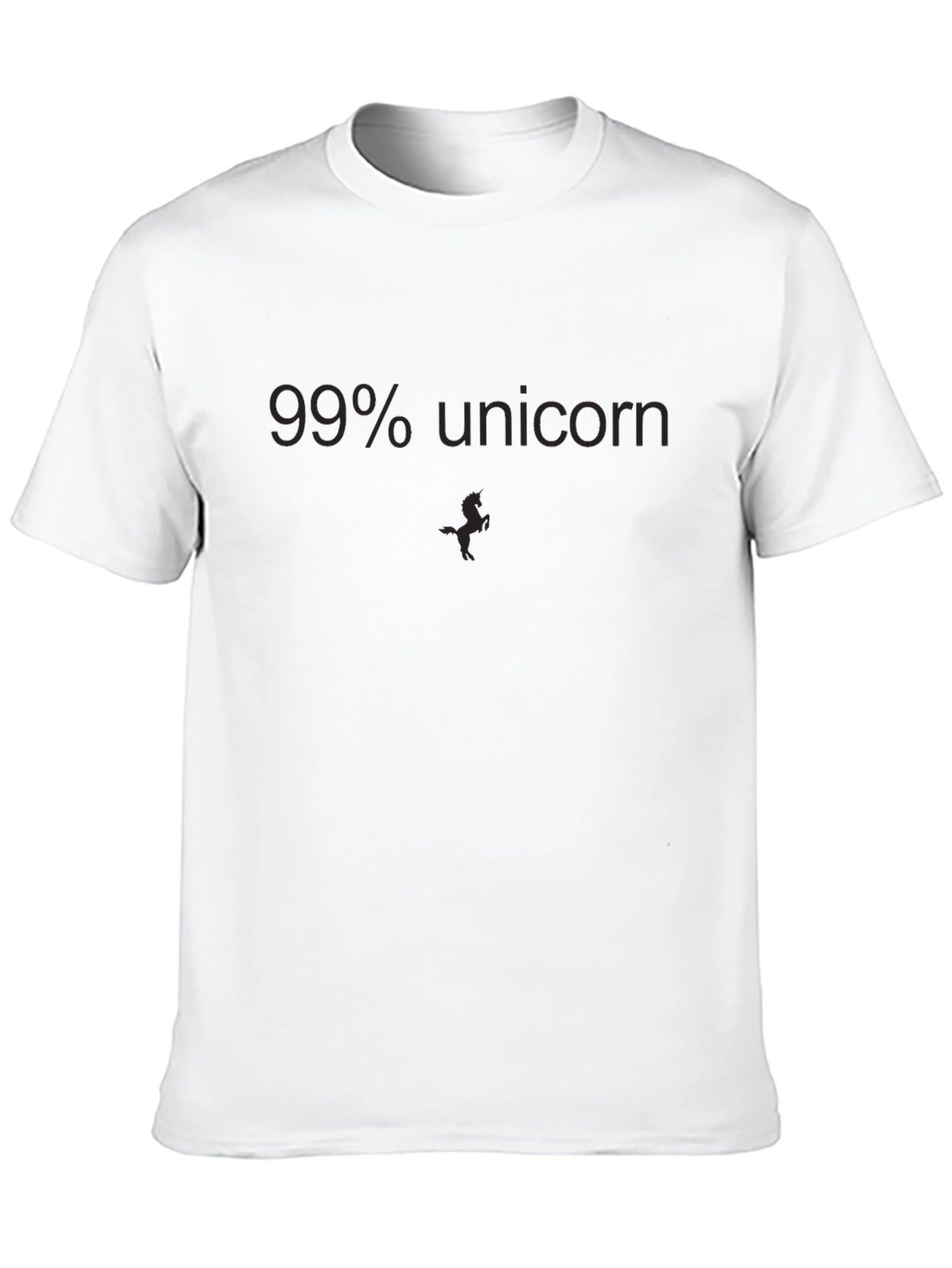 Black 99% Unicorn Graphic T-Shirt - Black view 10