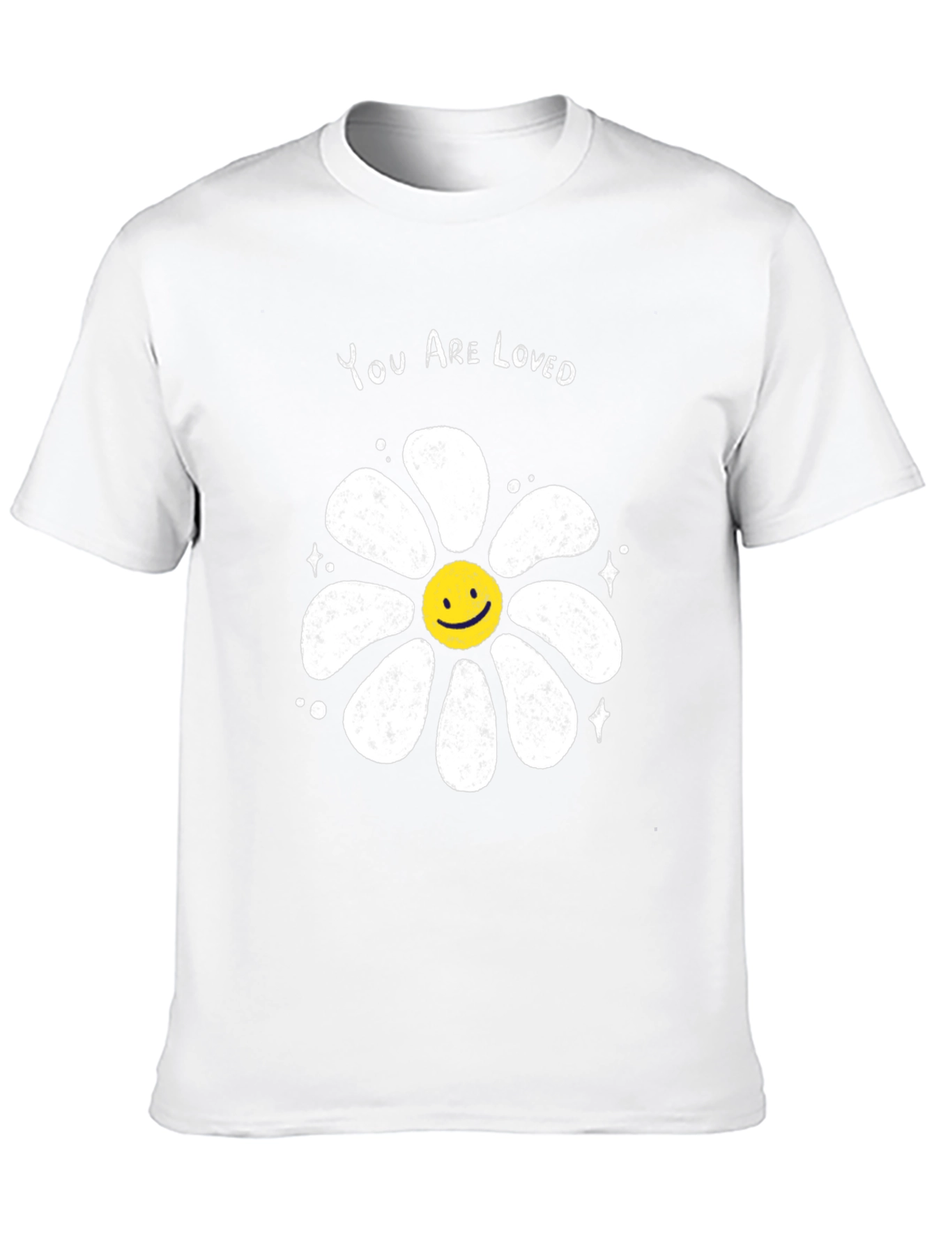 Black You Are Loved Graphic Tee - Smiley Flower view 10