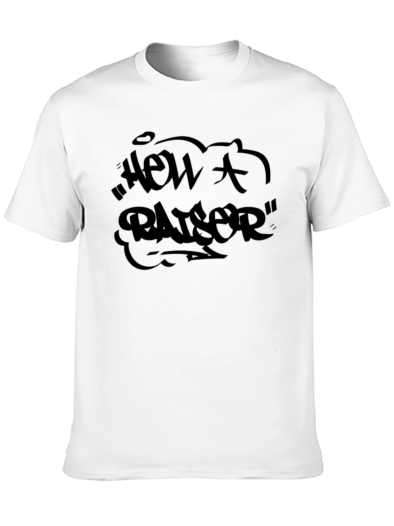 Black Men's Black "How A Raiser" Graphic T-Shirt view 10