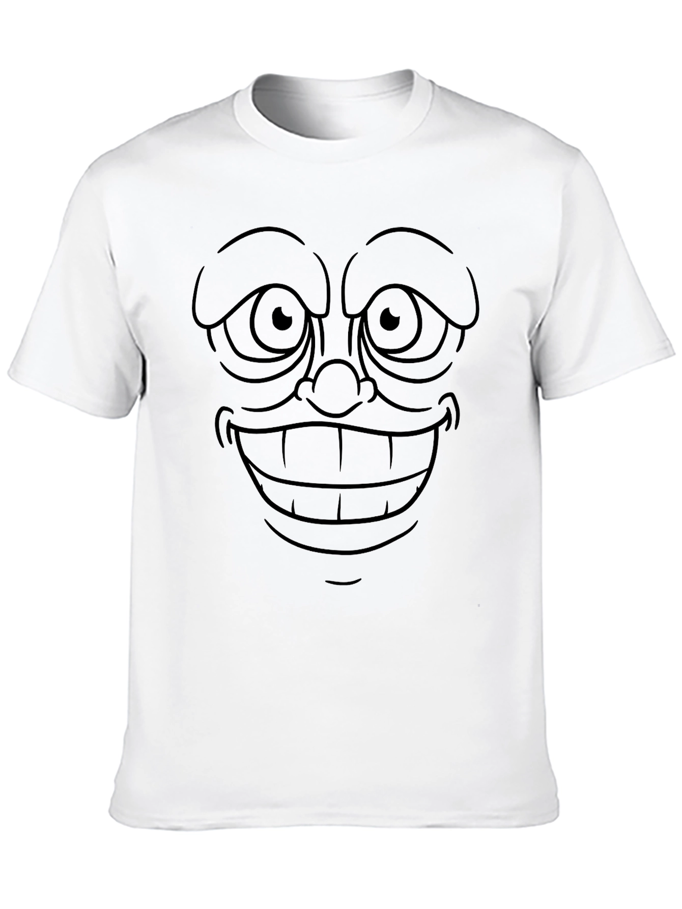 Black Cartoon Face Black T-Shirt view 10