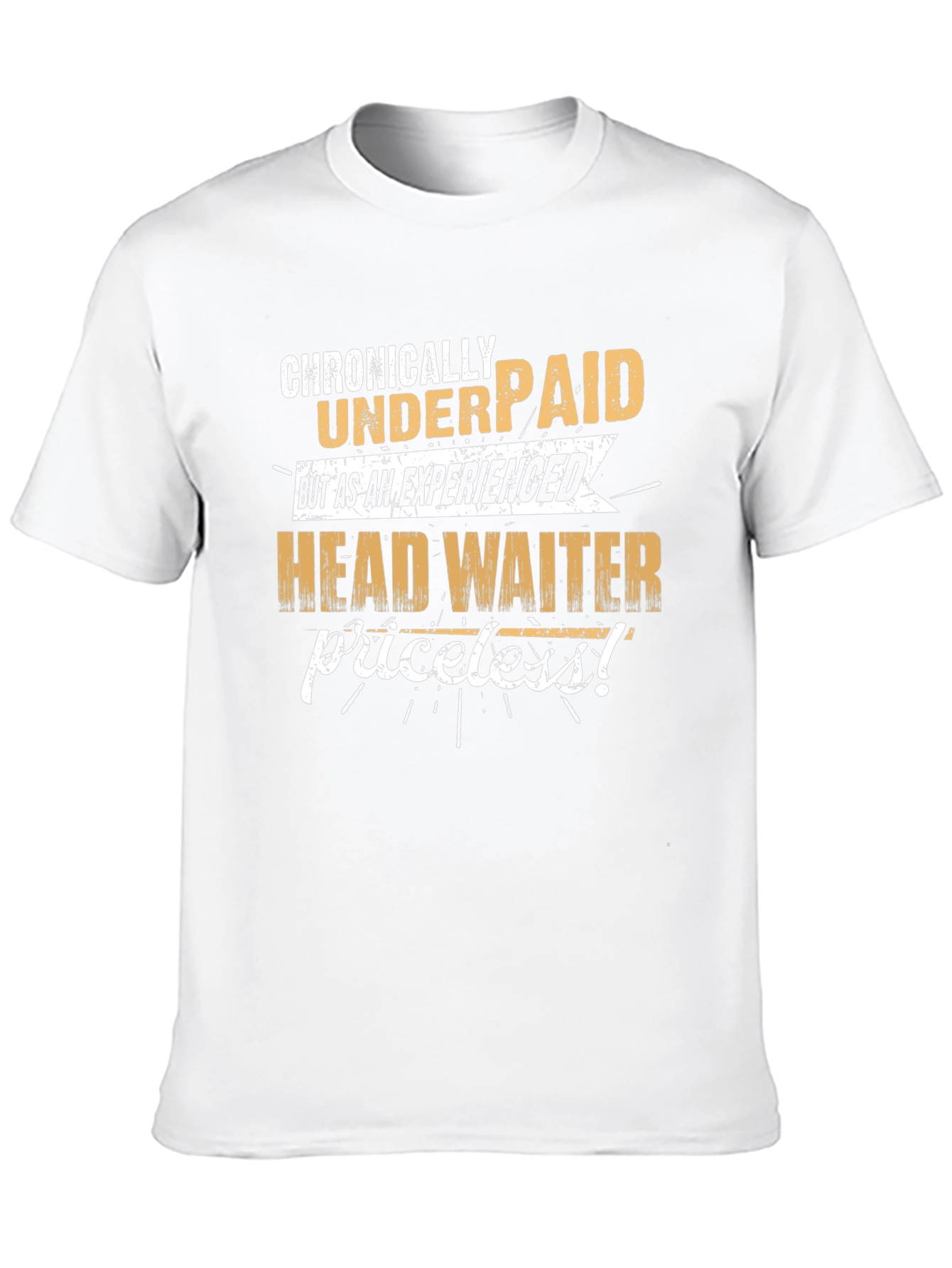 Black Chronically Underpaid Head Waiter Black T-Shirt view 10