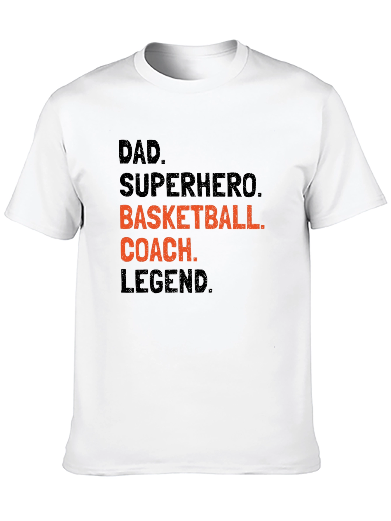 Black Dad Superhero Basketball Coach Legend Black T-Shirt view 10