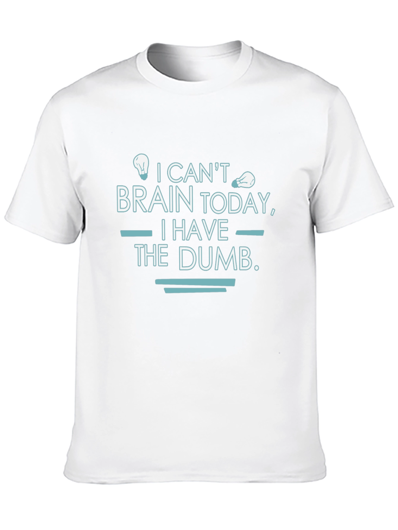 Black Funny "I Can't Brain Today" Graphic T-Shirt view 10