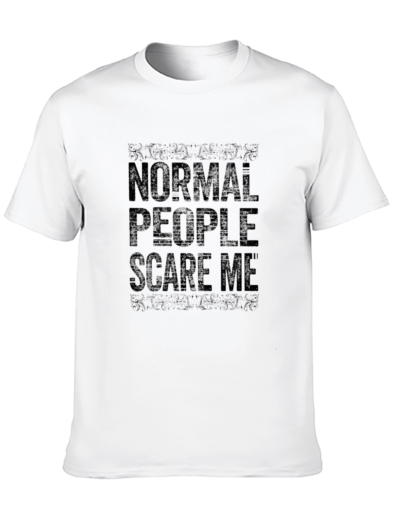 Black Normal People Scare Me T-Shirt - Black view 10