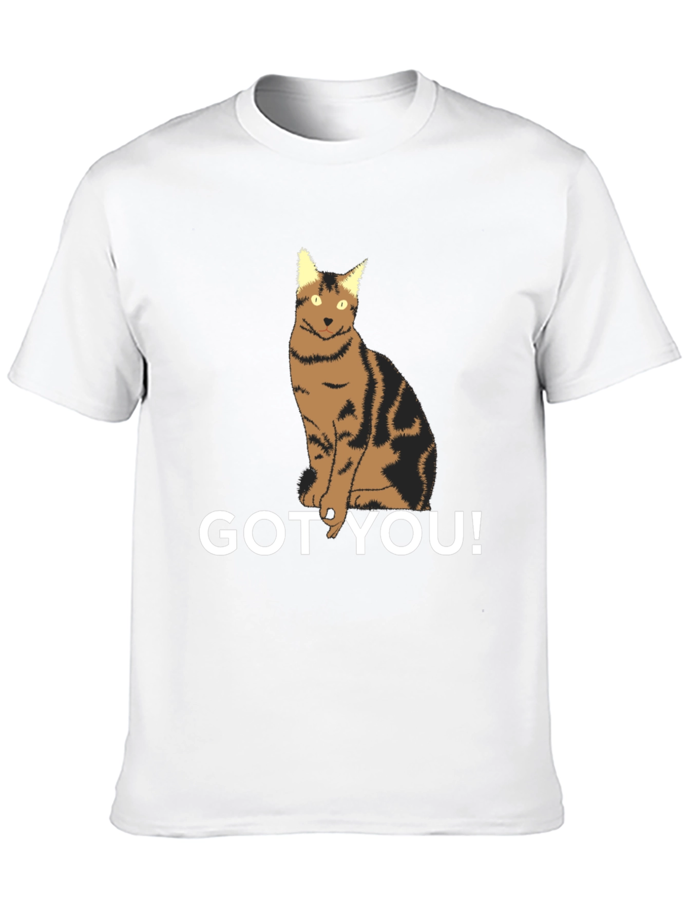 Black Got You! Cat Graphic T-Shirt - Unisex Black Tee view 10