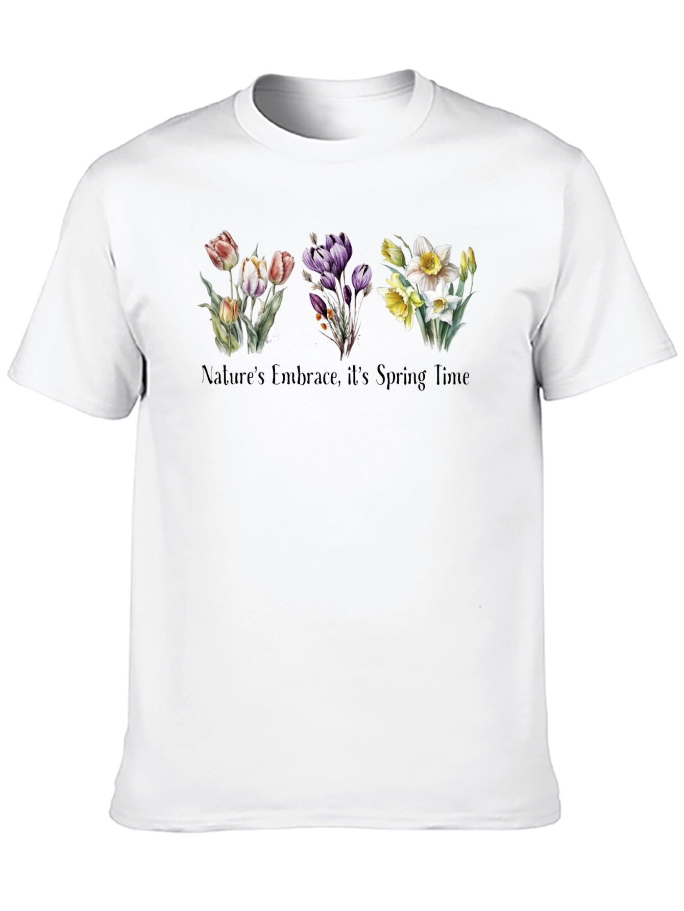 Black Nature's Embrace Springtime T-Shirt view 10
