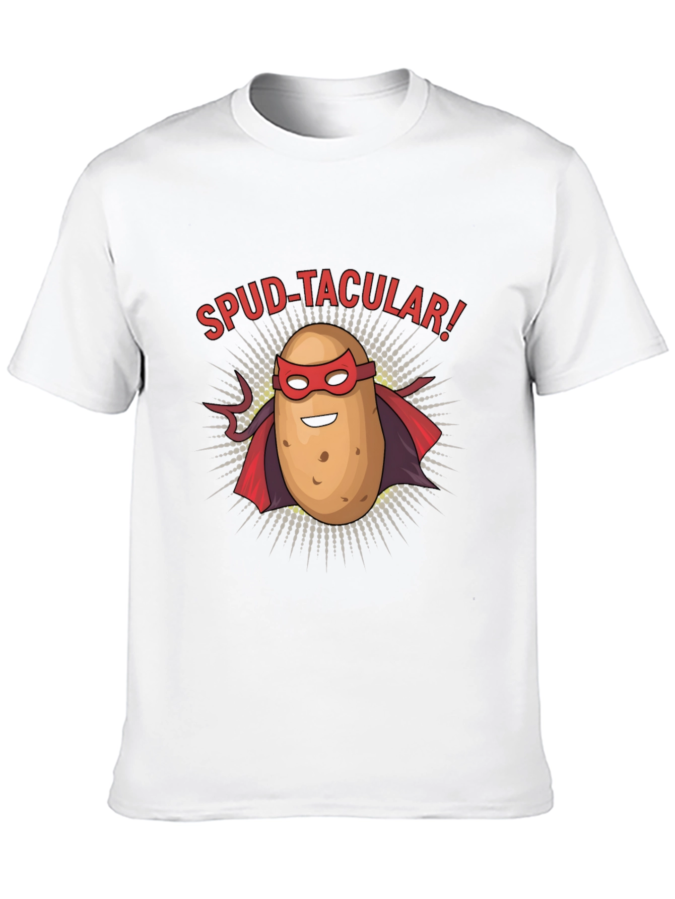 Black Spud-tacular Potato Superhero Black T-Shirt view 10