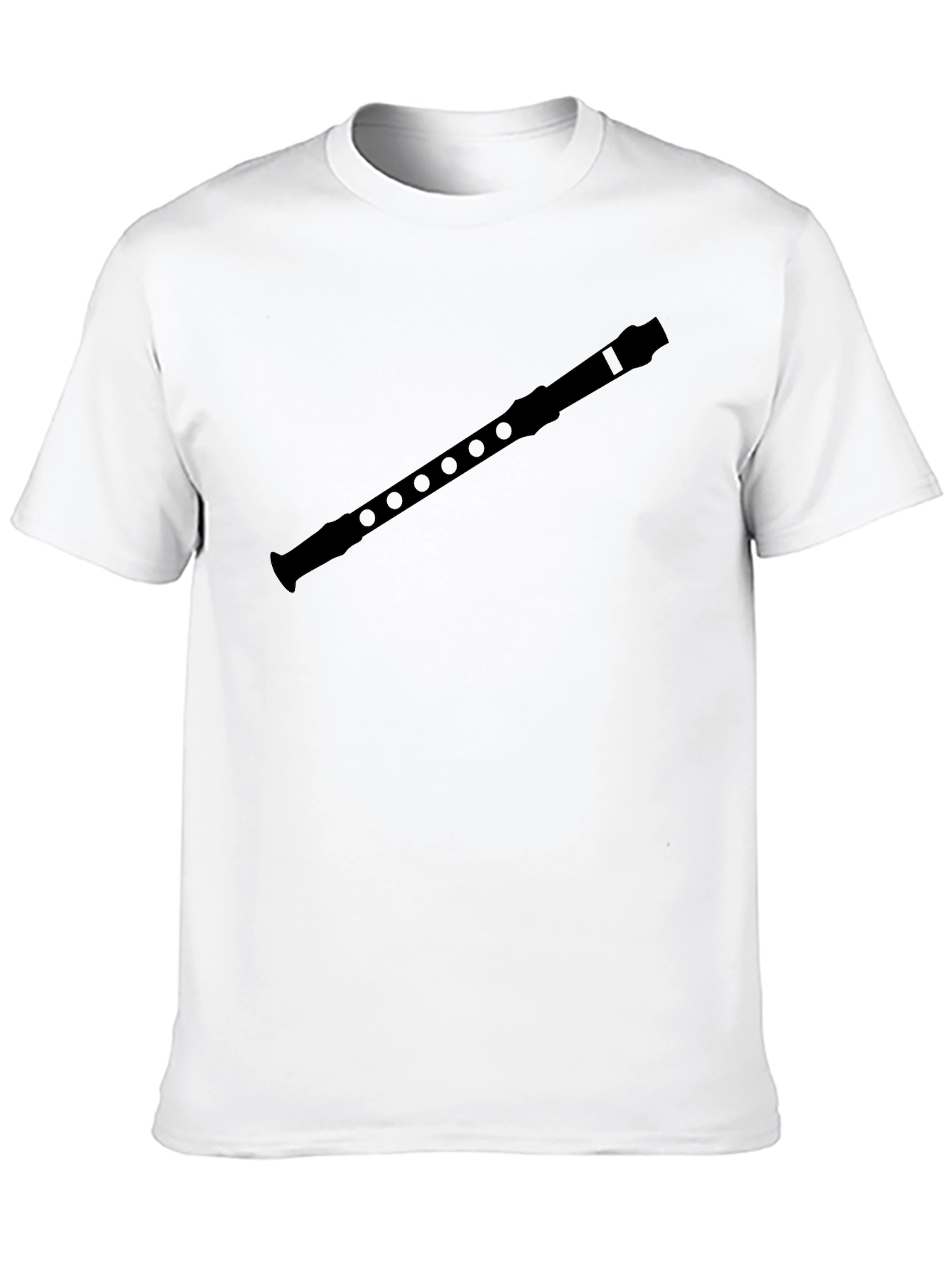 Black Recorder Graphic Tee - Music Lover Shirt view 10