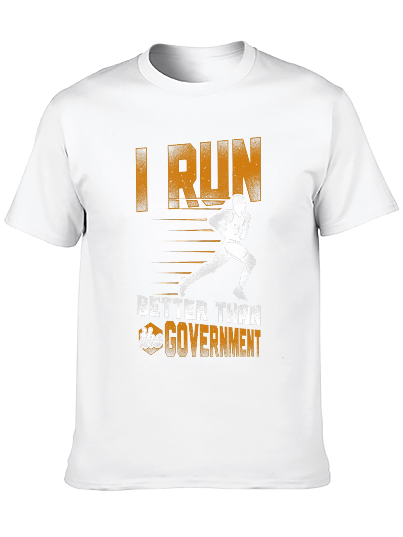 Black I Run Better Than the Government T-Shirt view 10