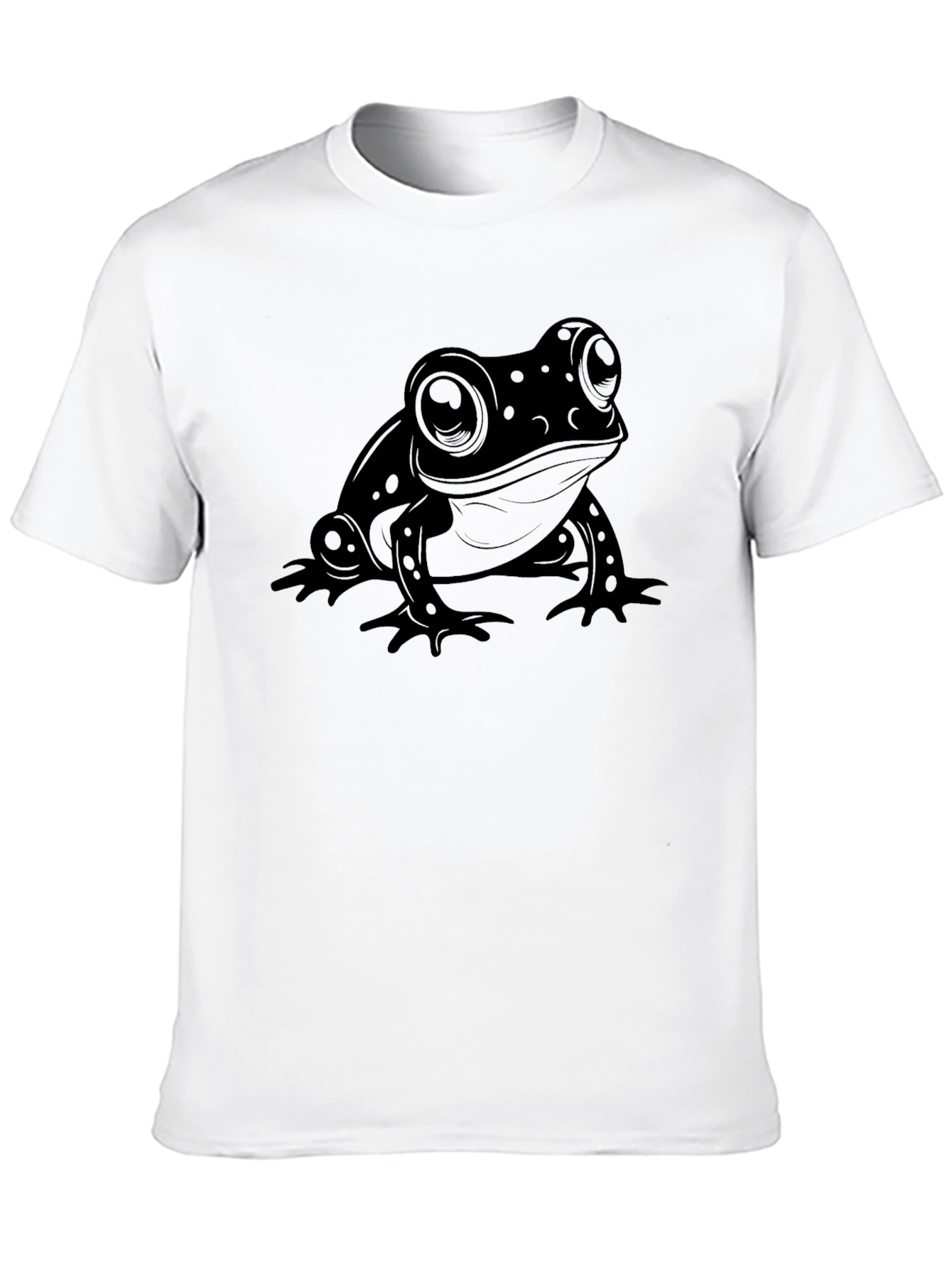 Black Frog Graphic Tee - Cool and Casual Black T-Shirt view 10