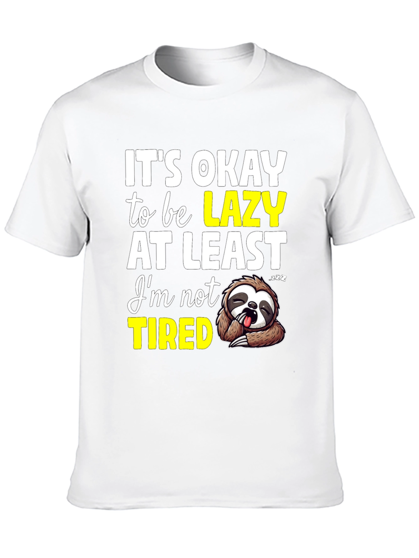 Black Lazy Sloth Graphic T-Shirt - Comfortable & Funny view 10