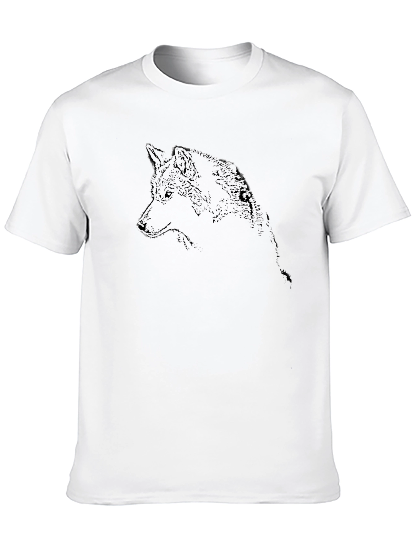 Black Black Wolf Graphic Tee - Cool & Stylish Men's T-Shirt view 10