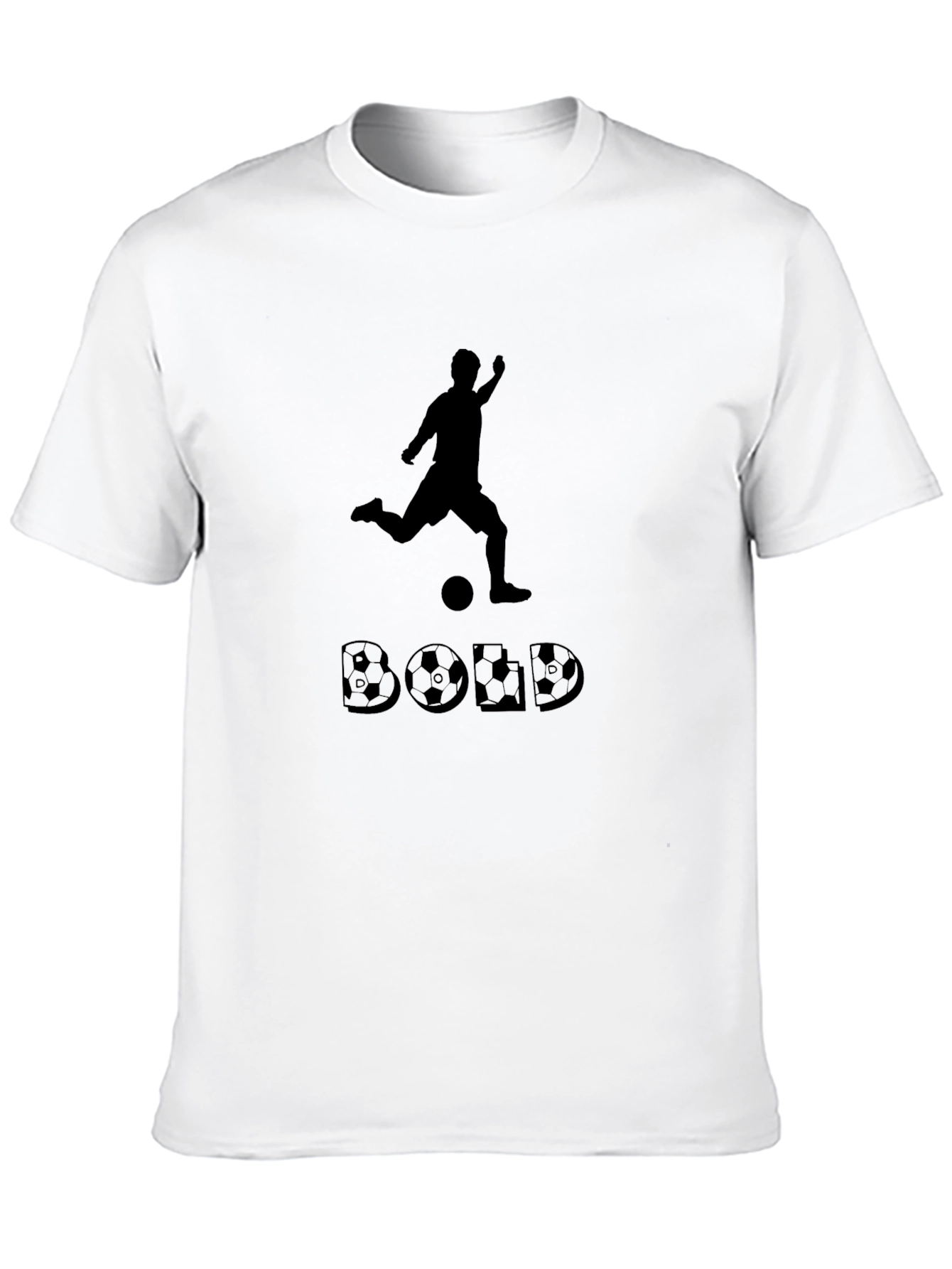 Black Bold Soccer Graphic T-Shirt view 10