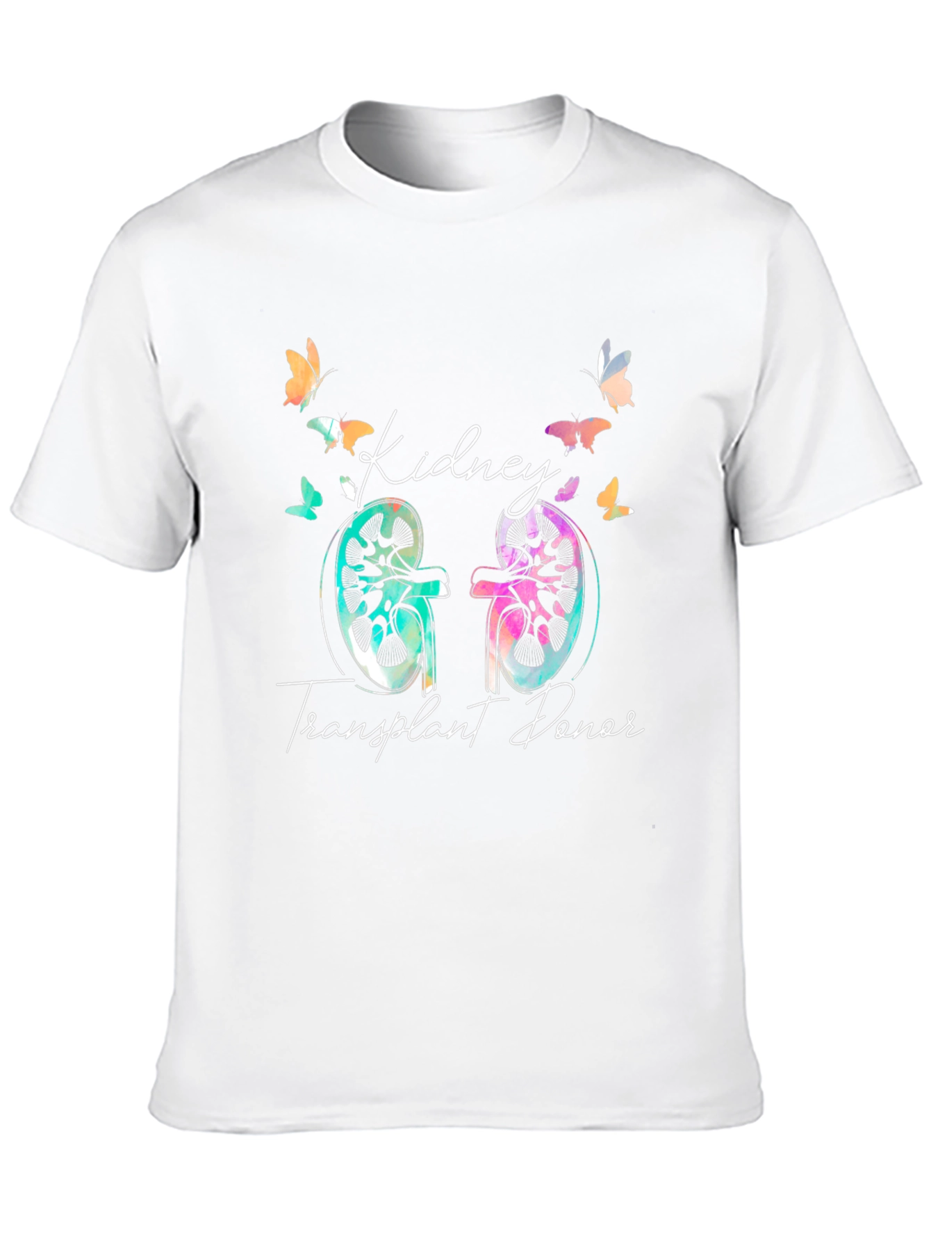 Black Kidney Transplant Donor T-Shirt Butterfly Design view 10