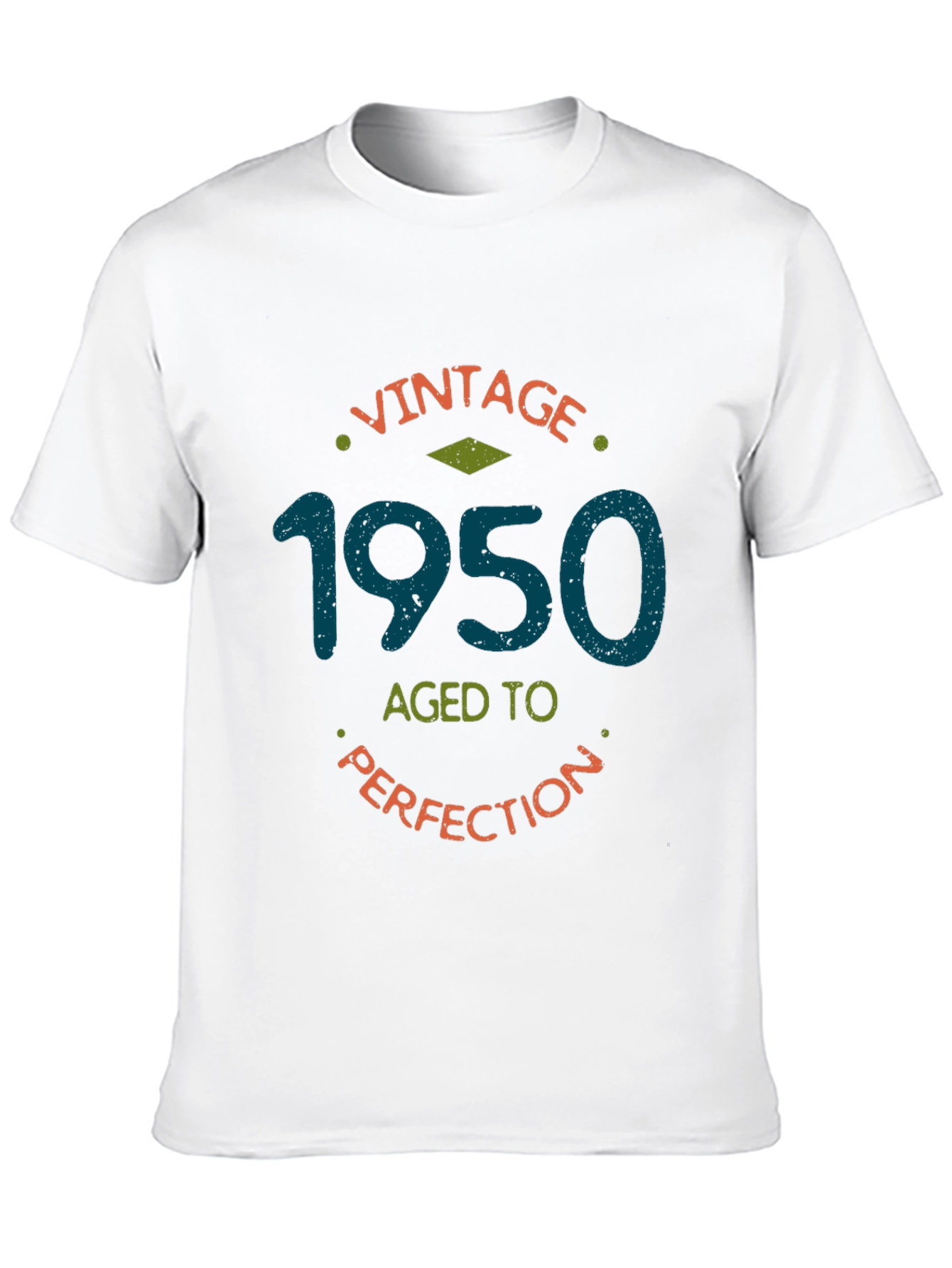 Black Vintage 1950 Aged to Perfection Black T-Shirt view 10