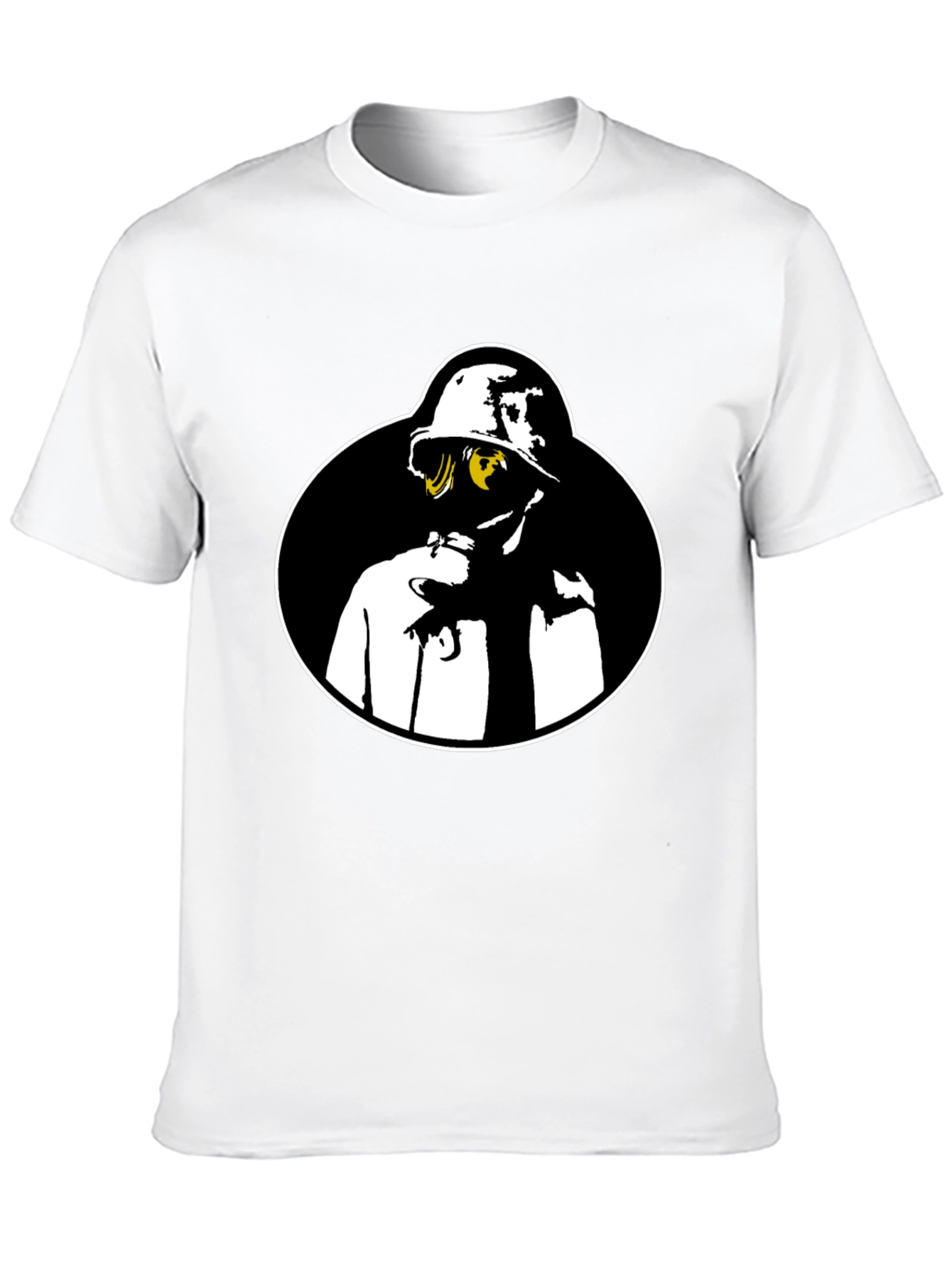 Black Gas Mask Graphic Tee - Black Crew Neck Shirt view 10