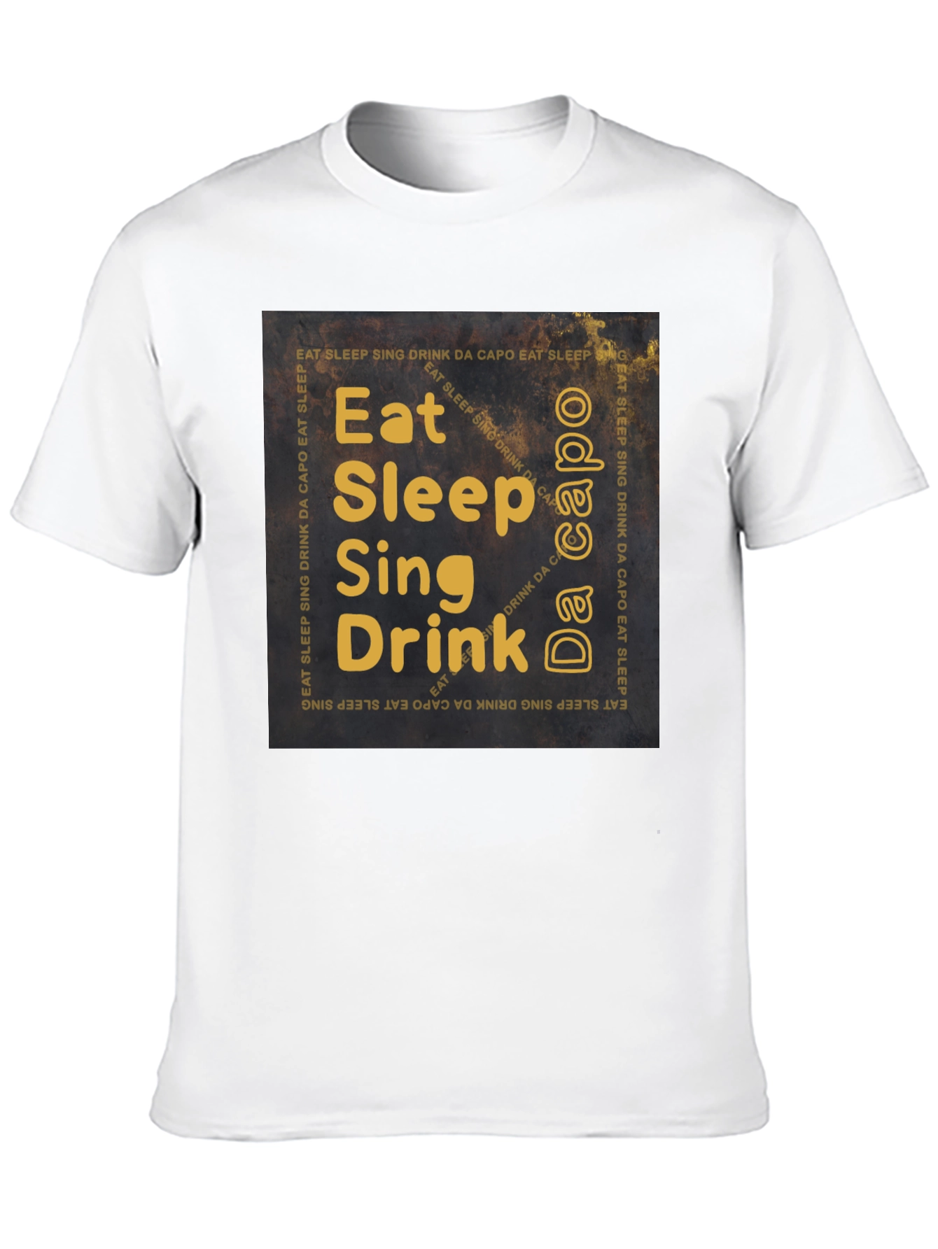 Black Eat Sleep Sing Drink T-Shirt - Musician's Daily Life view 10
