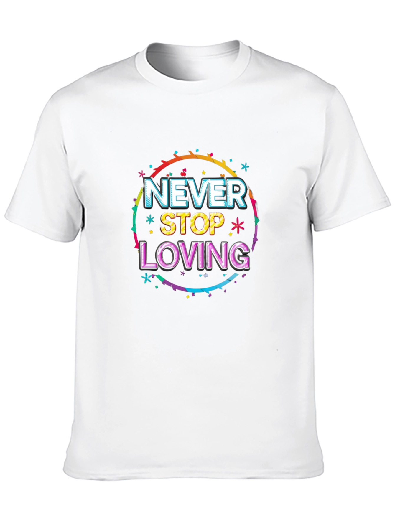 Black Never Stop Loving Graphic Tee - Black view 10
