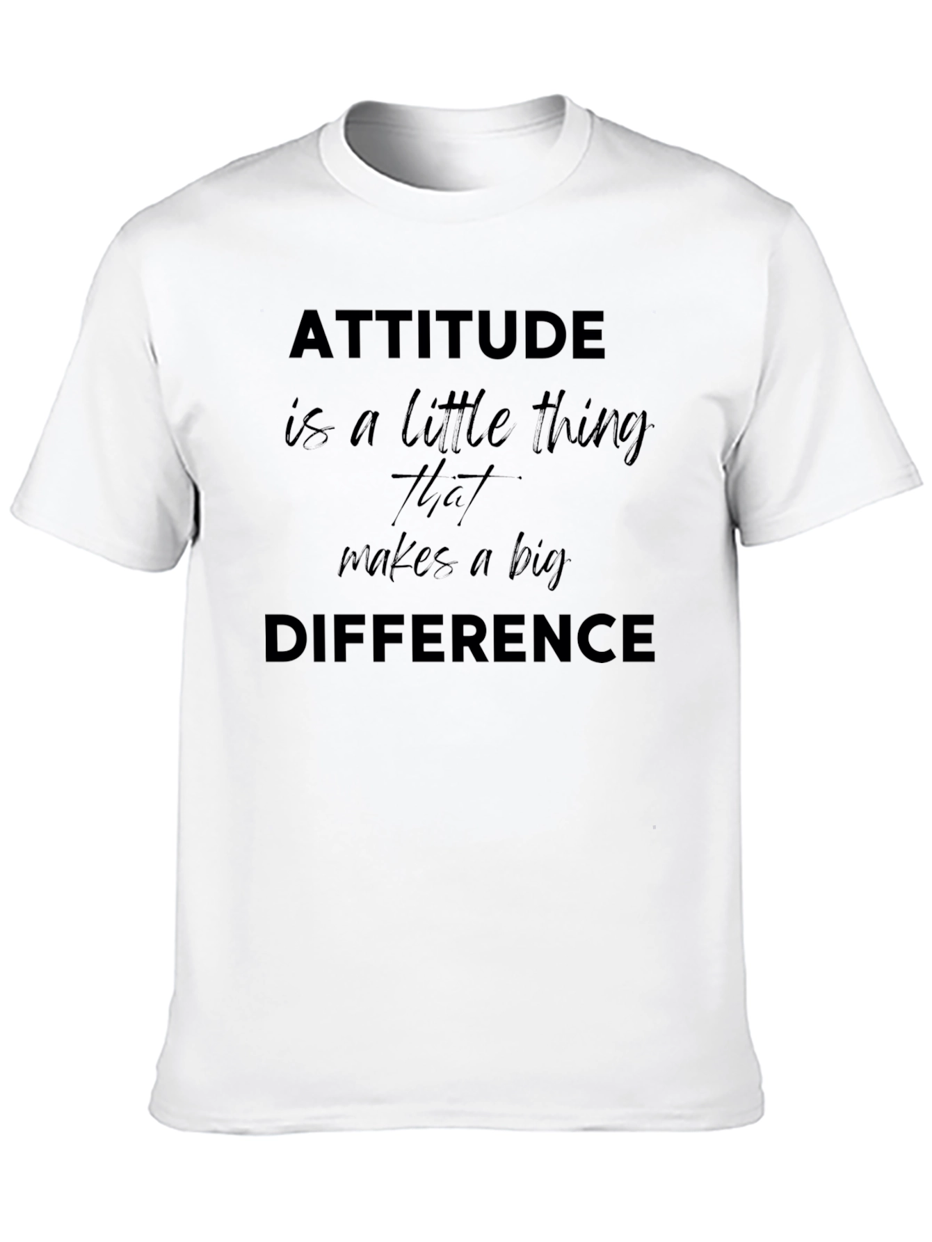 Black Attitude Makes a Difference Black Graphic Tee view 10
