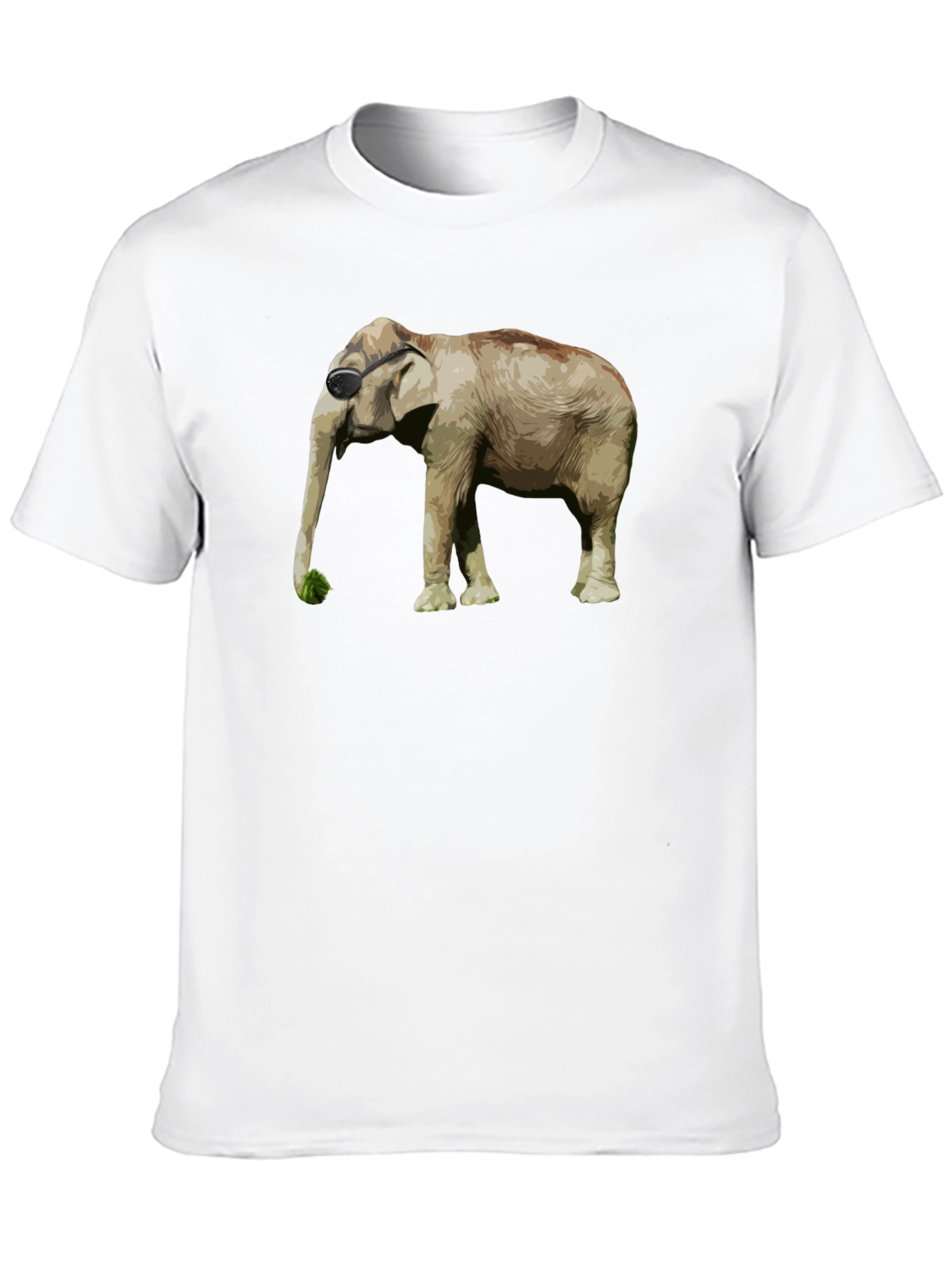 Black Cool Elephant Graphic Tee - Black Cotton Blend view 10