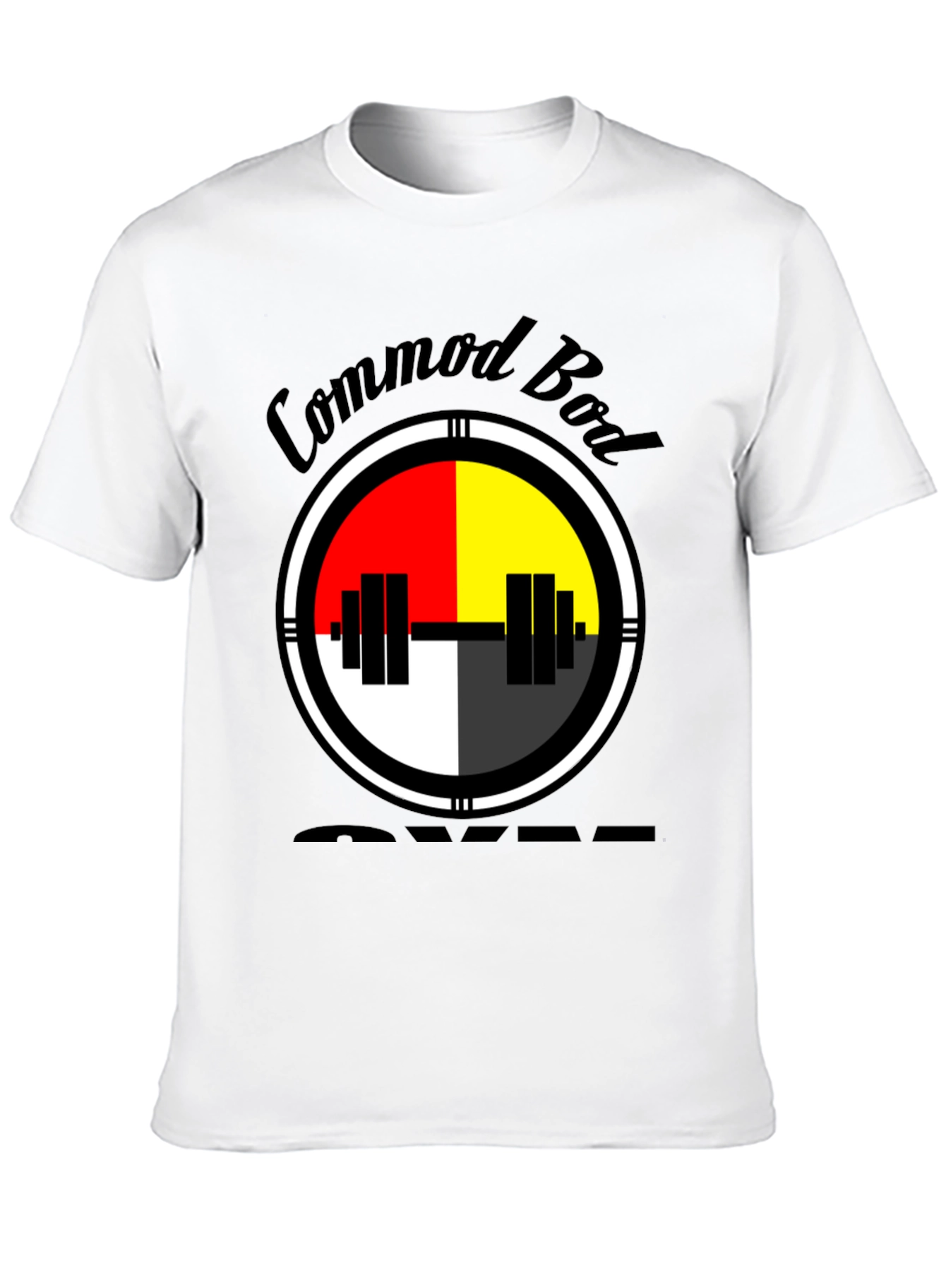 Black Commod Bod Gym T-Shirt - Unique Design view 10