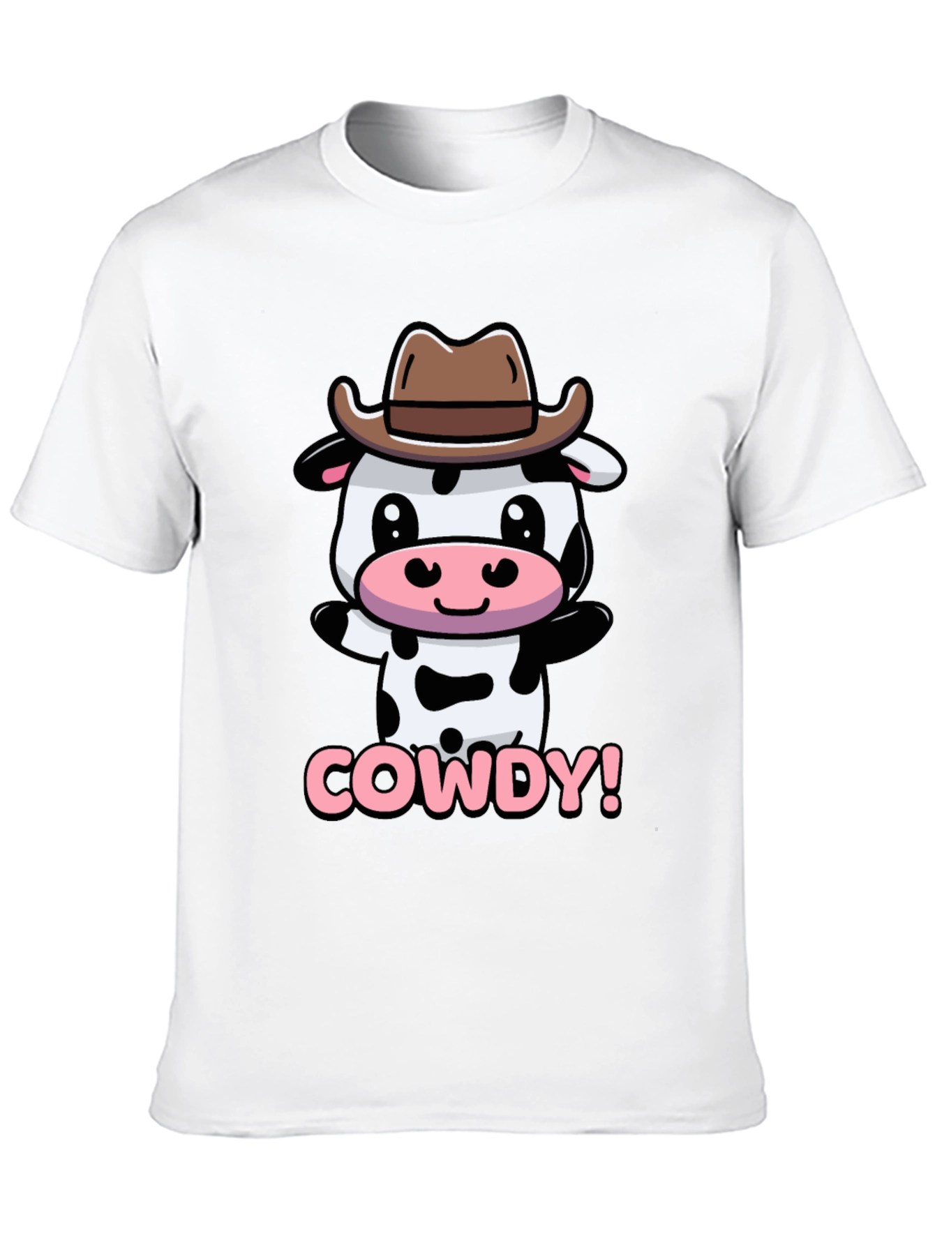 Black Cute Cowdy Cowboy Cow T-Shirt view 10